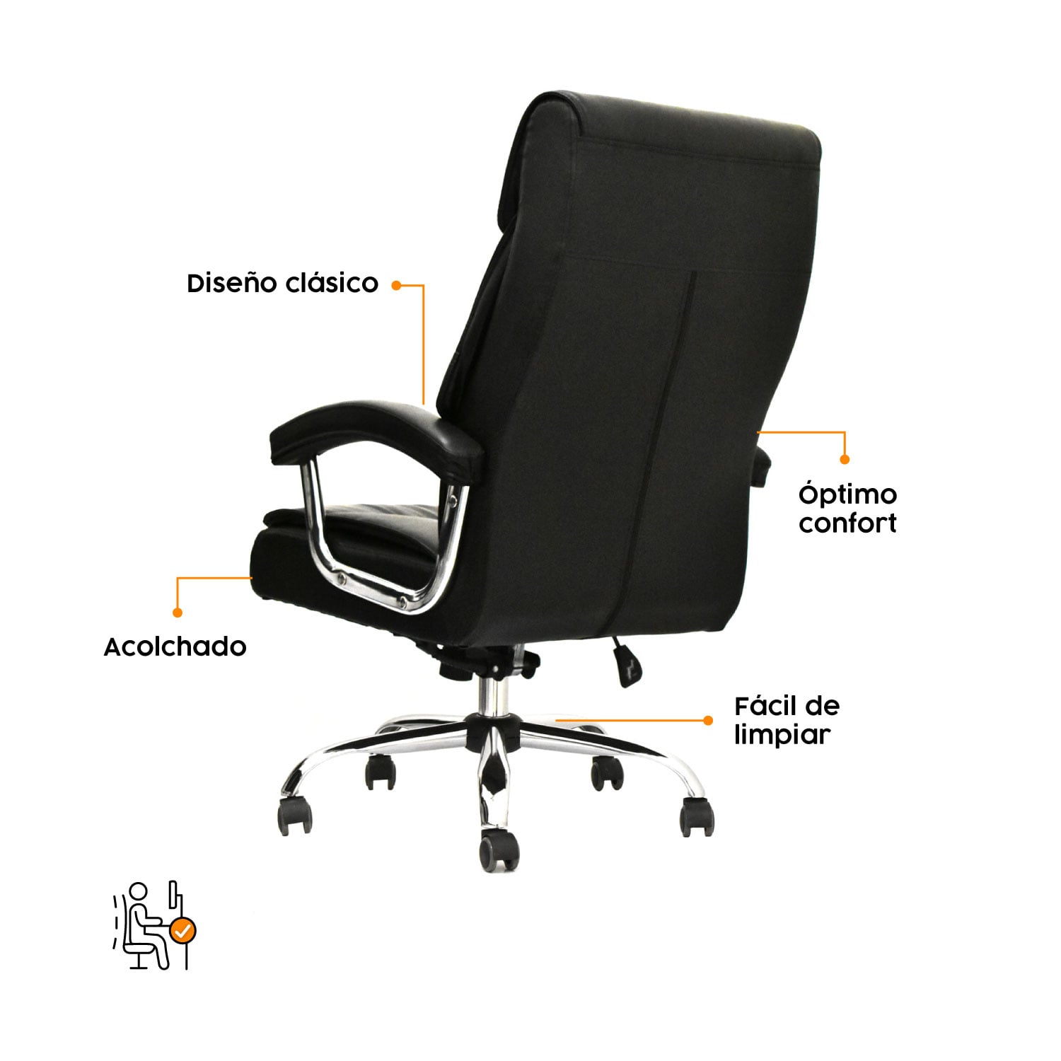 SILLON DE ESCRITORIO CLASSIC II BONNO - 4