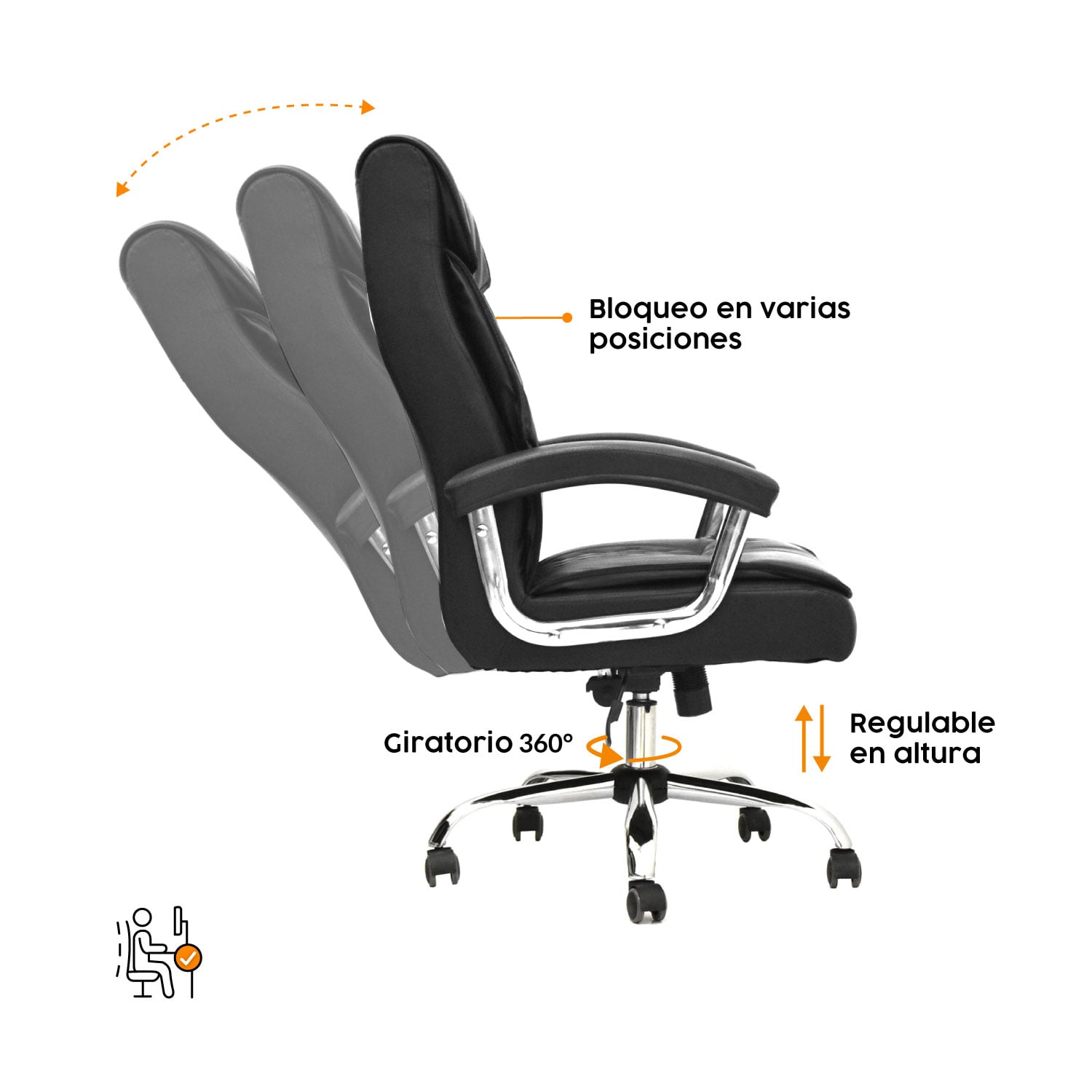 SILLON DE ESCRITORIO CLASSIC II BONNO - 5