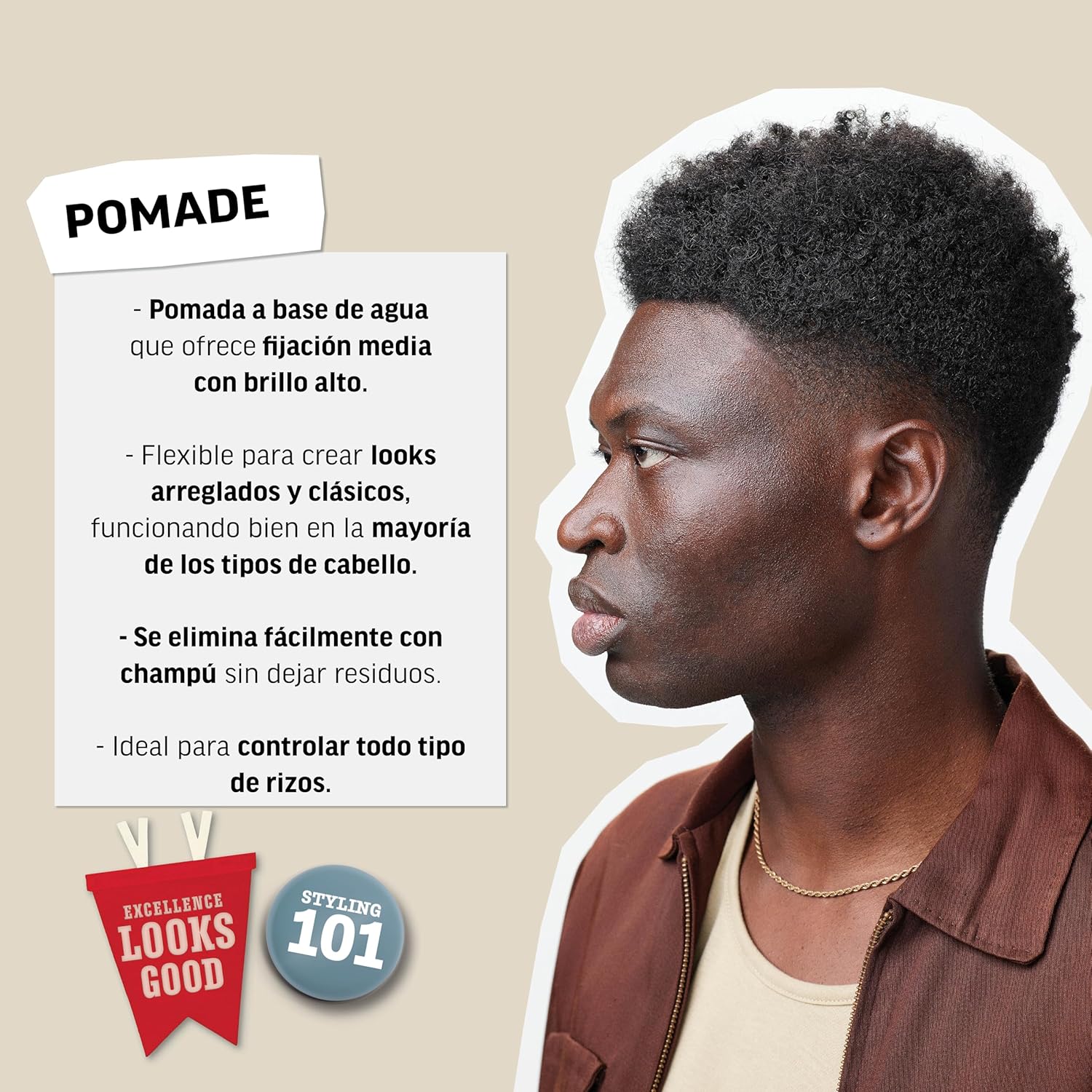 POMADA AMERICAN CREW POMADE FIJACIÓN MEDIA BRILLO ALTO X 50 ML - 4
