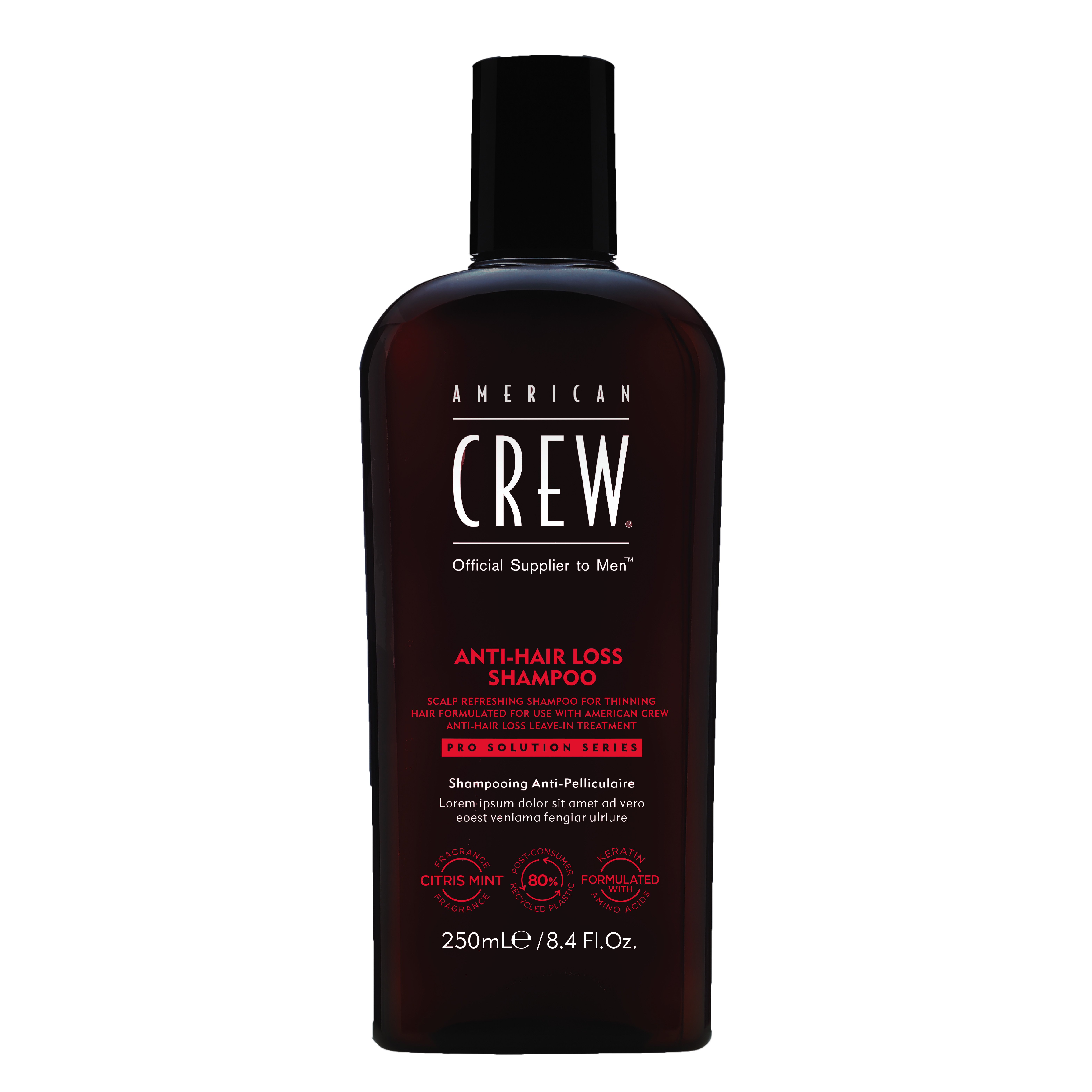 AMERICAN CREW ANTI-HAIRLOSS SHAMPOO X 250 ML - SHAMPOO ANTICAÍDA - 1