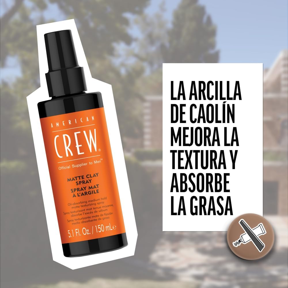 AMERICAN CREW MATTE CLAY SPRAY X 150 ML - SPRAY DE FIJACIÓN MEDIA/FUERTE Y EFECTO MATE - 3