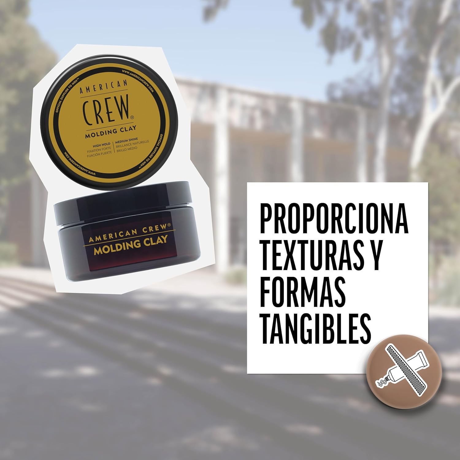 AMERICAN CREW  MOLDING CLAY X 85 GR - CERA DE FIJACIÓN FUERTE Y BRILLO MEDIO - 5