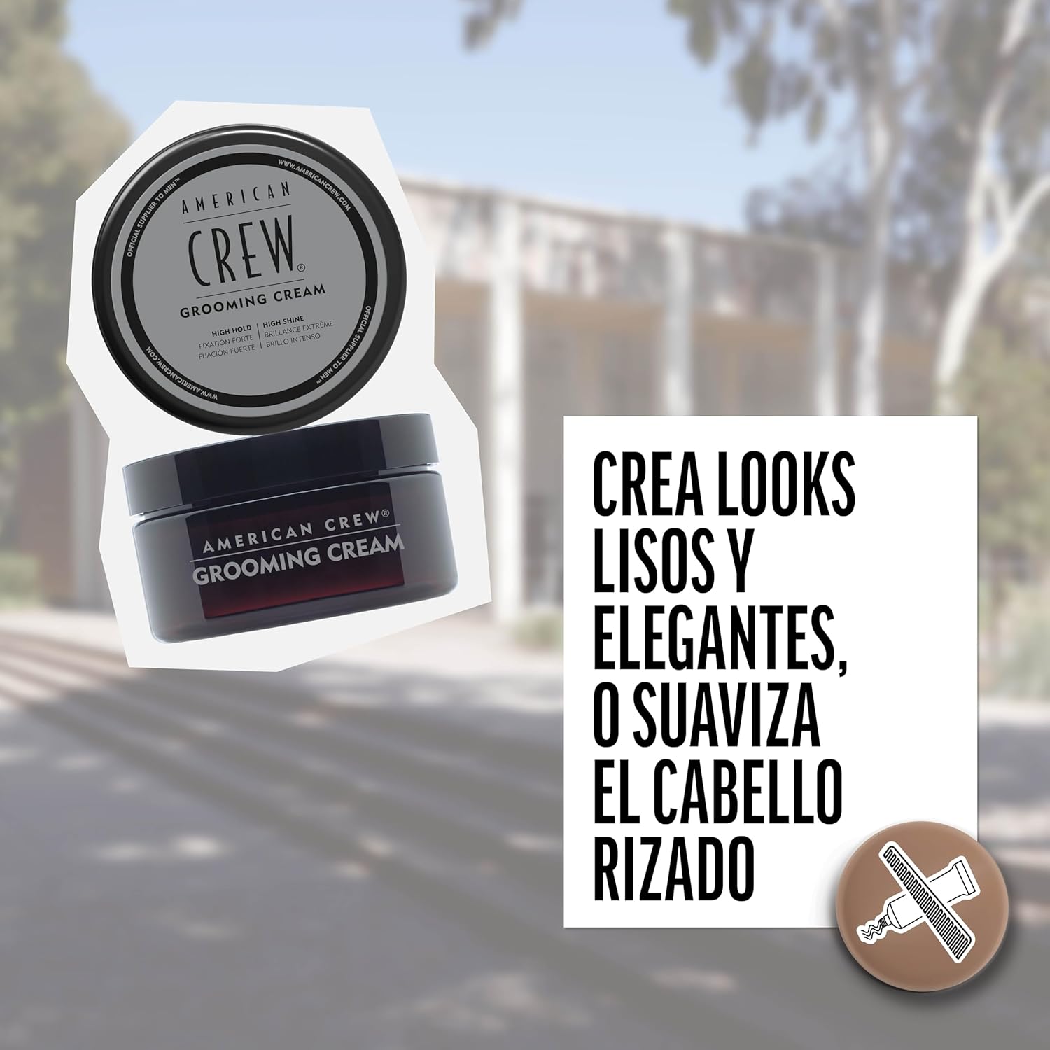 AMERICAN CREW  GROOMING CREAM X 85 GR - CERA DE FIJACIÓN FUERTE BRILLO INTENSO - 5
