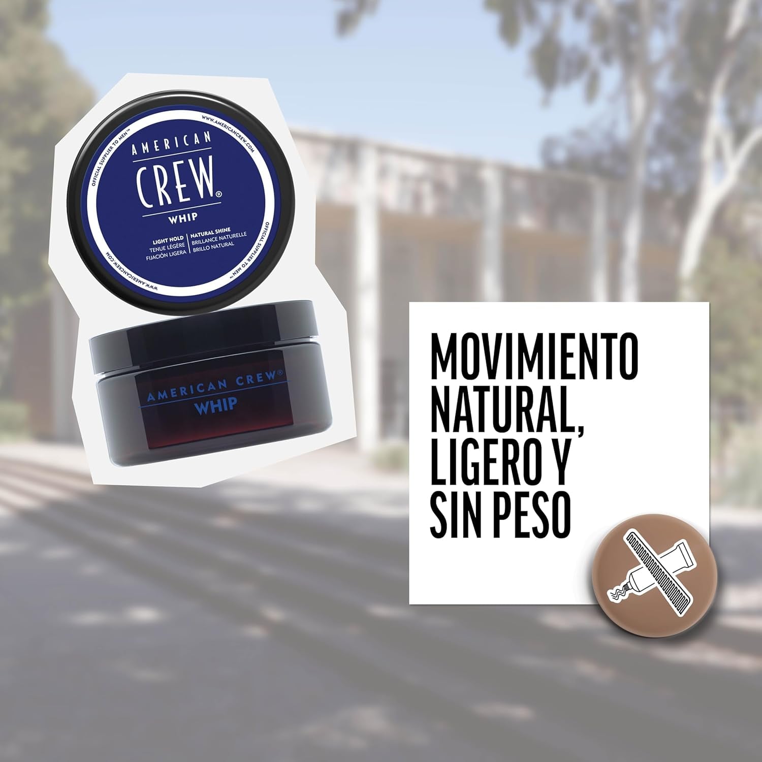 AMERICAN CREW  WHIP X 85 GR - CERA DE FIJACIÓN BAJA Y BRILLO NATURAL - 5
