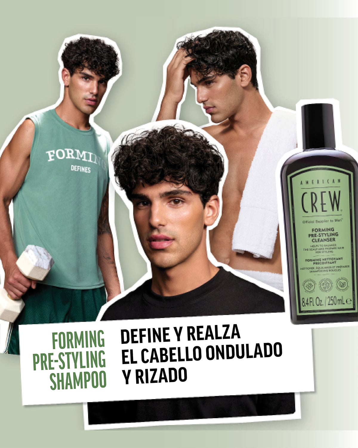 AMERICAN CREW  FORMING SHAMPOO X 250 ML - SHAMPOO POTENCIADOR DE RIZOS - 2