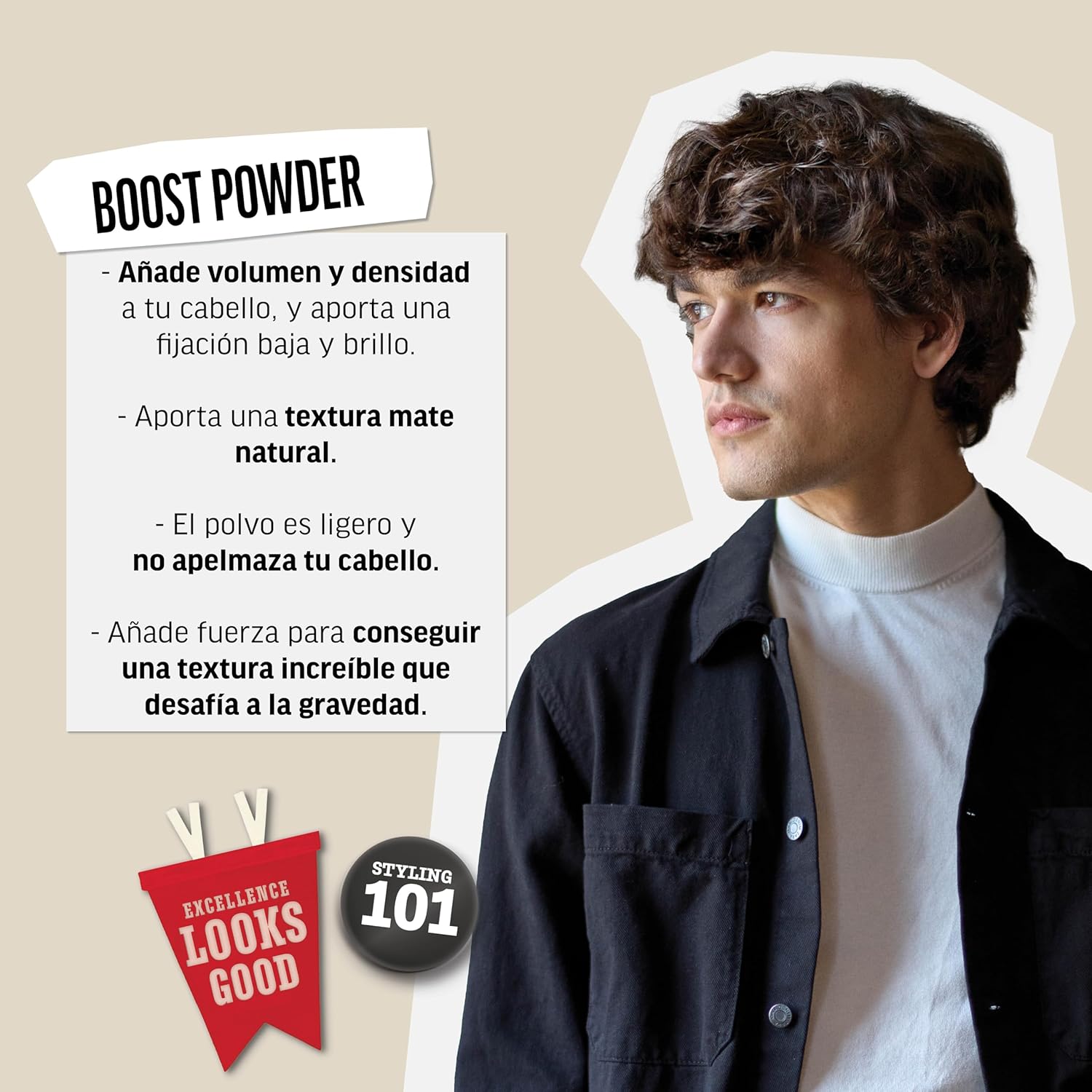 AMERICAN CREW BOOST POWDER X 20 GR - POLVO ANTIGRAVEDAD FIJACIÓN BAJA EFECTO MATE - 4