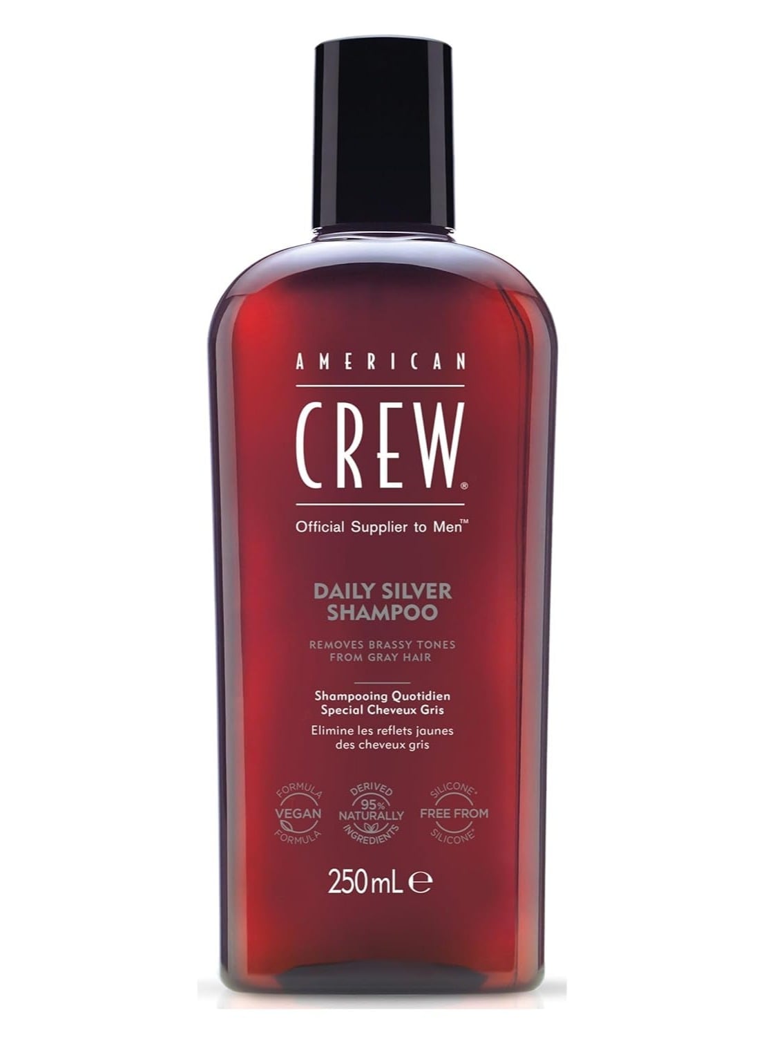 AMERICAN CREW  DAILY SILVER SHAMPOO X 250 ML - SHAMPOO PARA CABELLO BLANCO / GRIS - 1