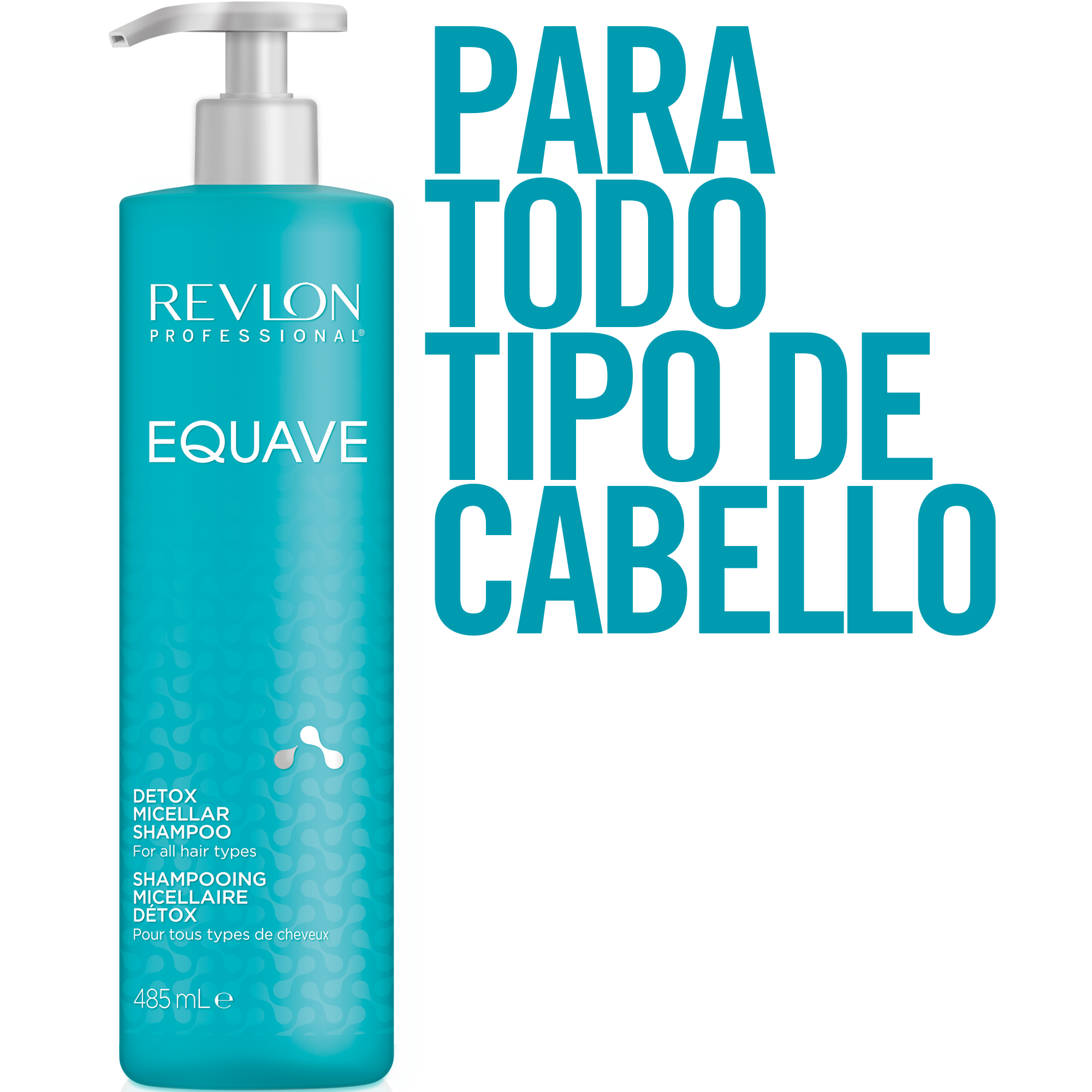 SHAMPOO REVLON PROFESSIONAL 485ML EQUAVE MICELLAR DESENREDANTE TODO TIPO CABELLO - 1