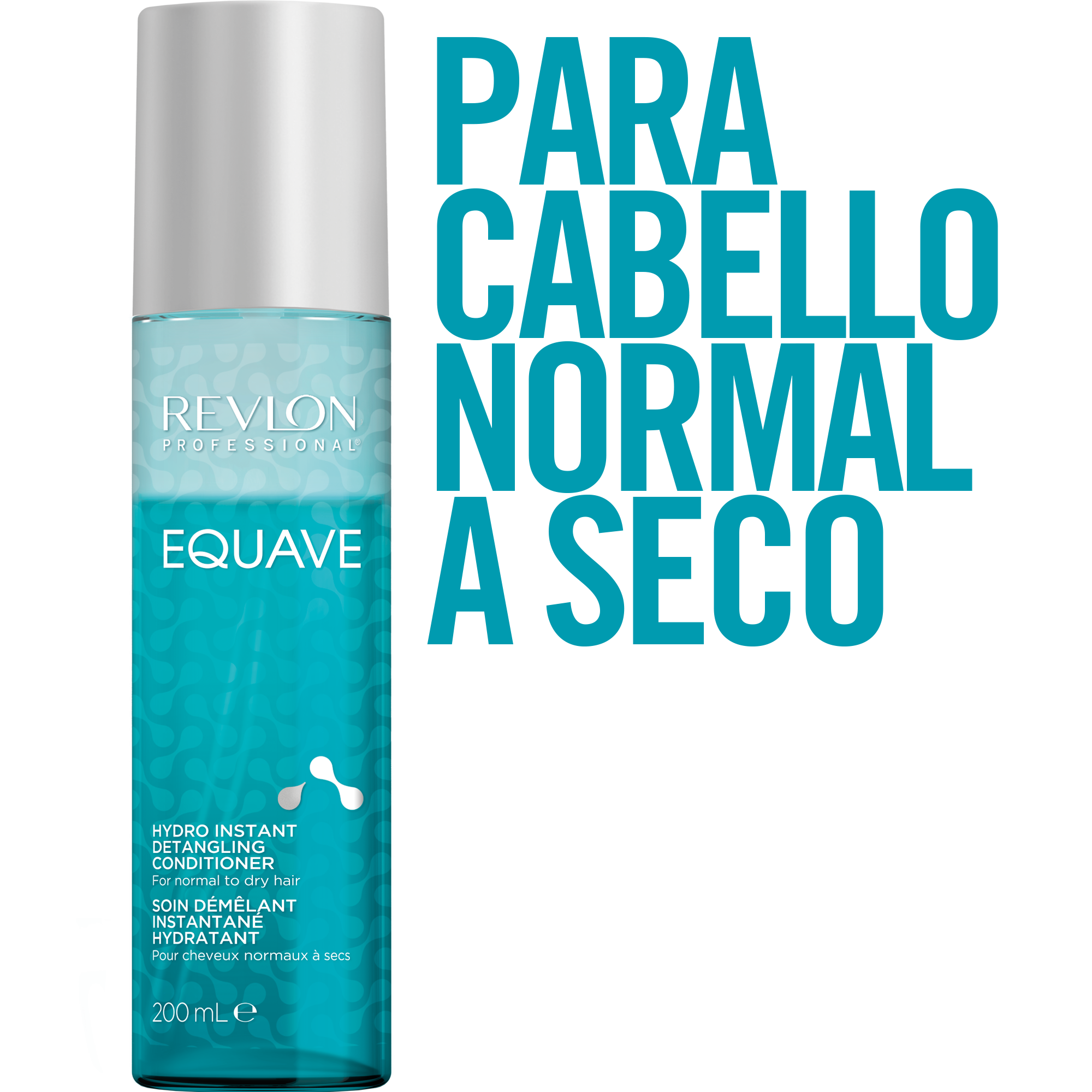 ACONDICIONADOR REVLON PROFESSIONAL 200ML EQUAVE HYDRO CONDITIONER DESENREDANTE CABELLOS NORMALES Y SECOS - 1