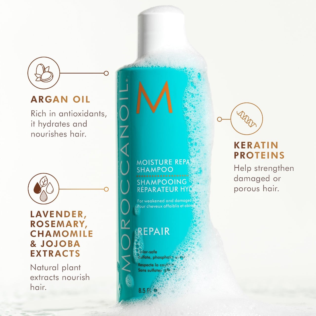 SHAMPOO MOROCCANOIL 250ML MOISTURE REPAIR REPARADOR - 2