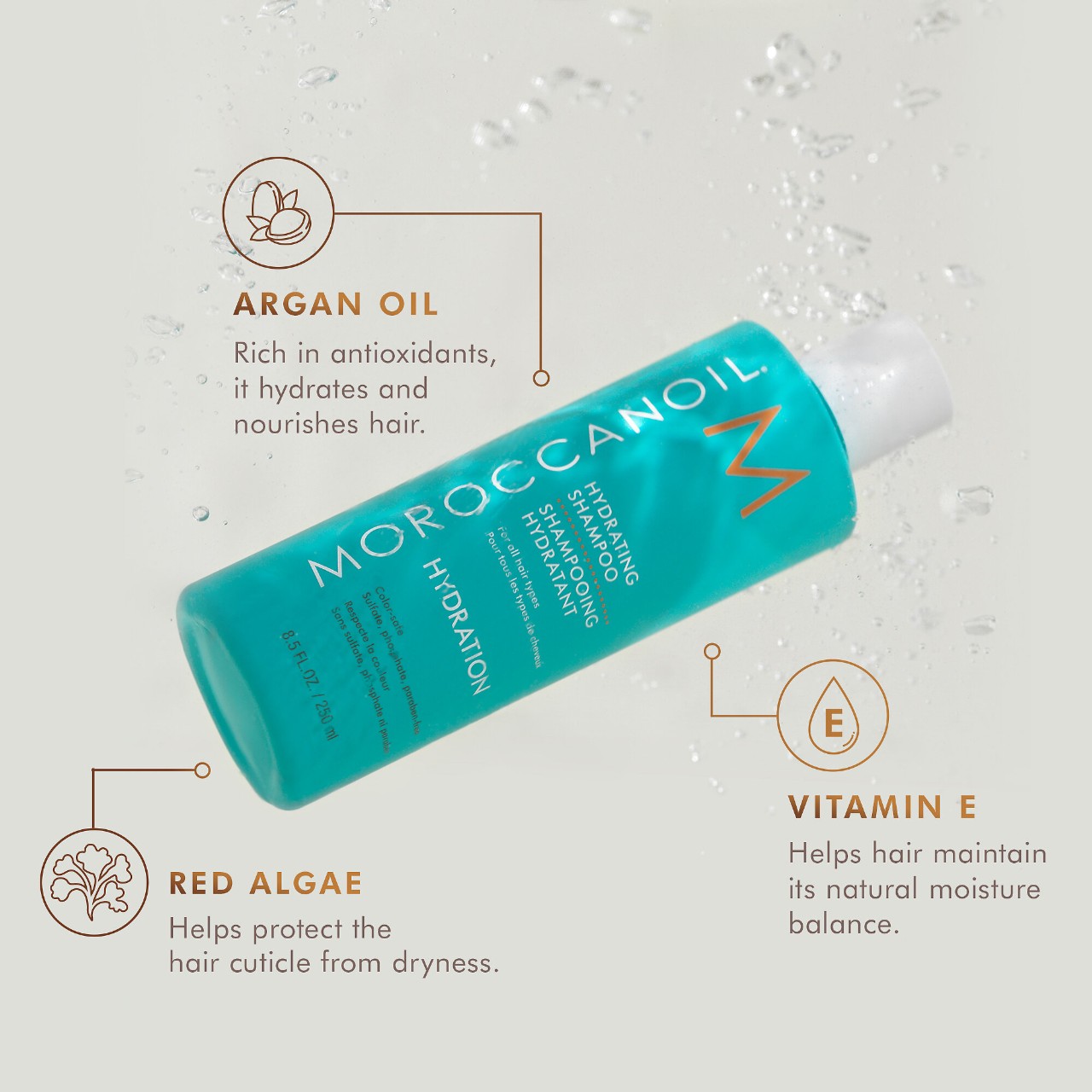 SHAMPOO MOROCCANOIL 250ML HYDRATING HIDRATANTE - 2