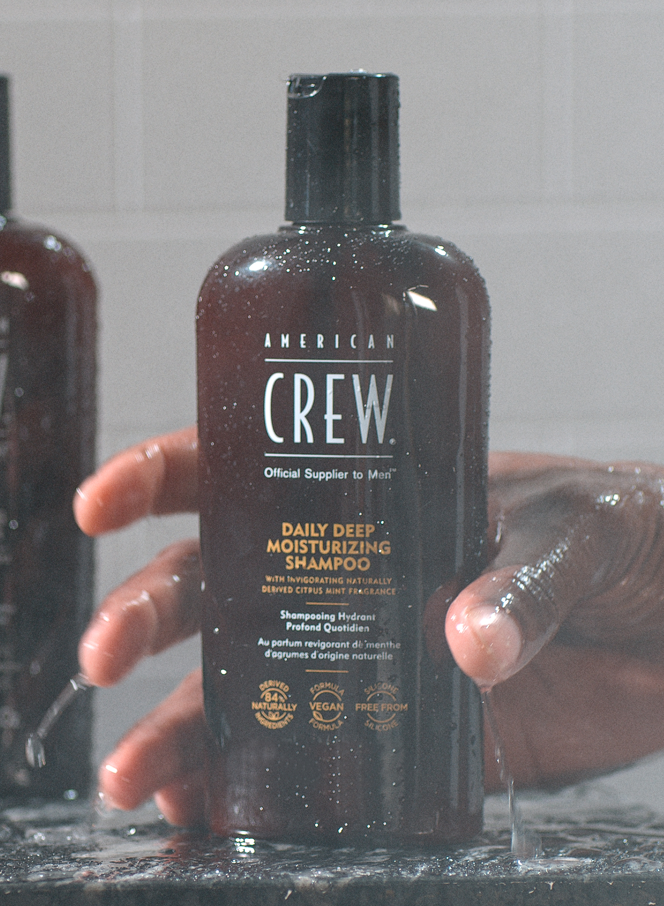 AMERICAN CREW SET FORMING CREAM + DAILY D. MOISTURIZING SHAMPOO - 4