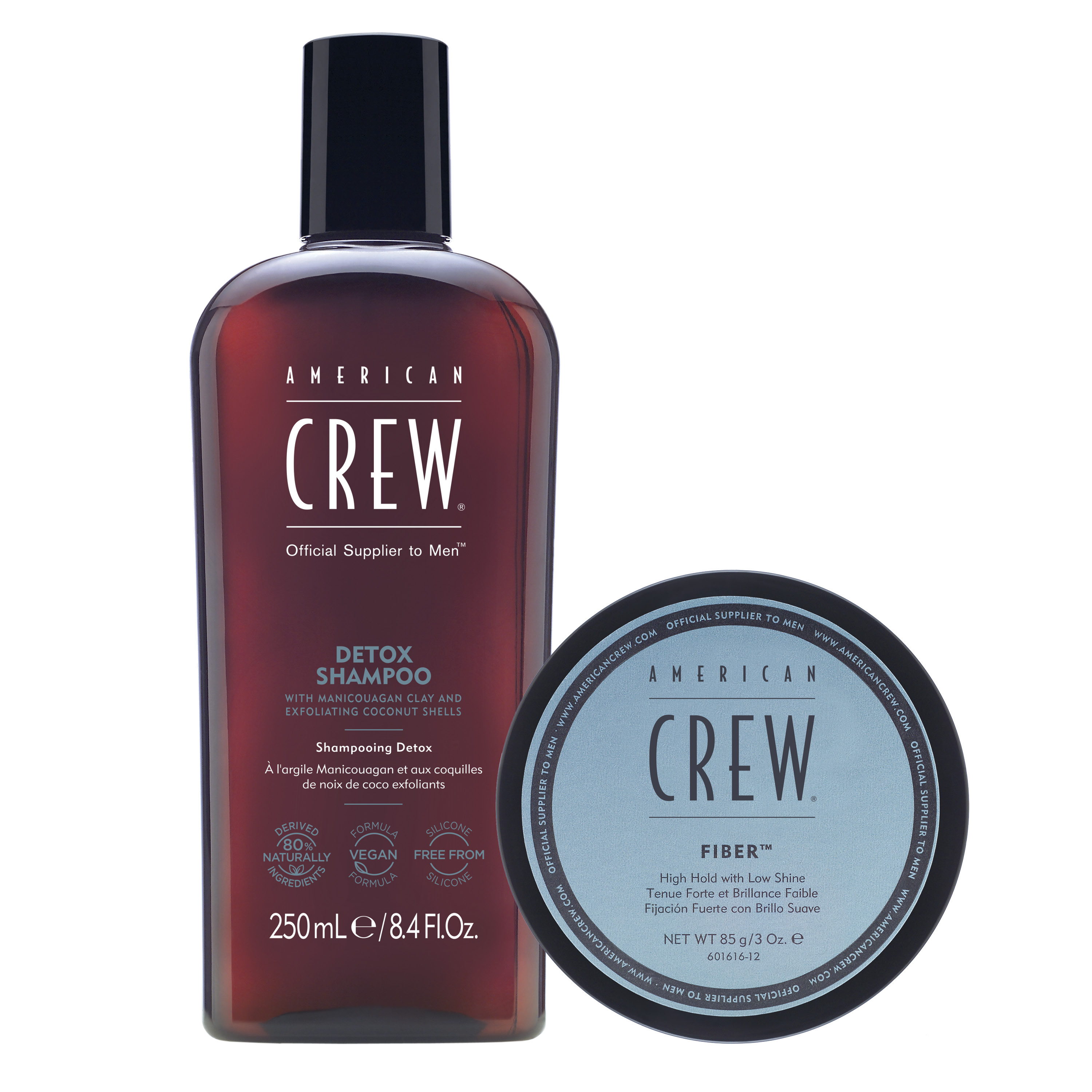 AMERICAN CREW SET FIBER + DETOX SHAMPOO - 1