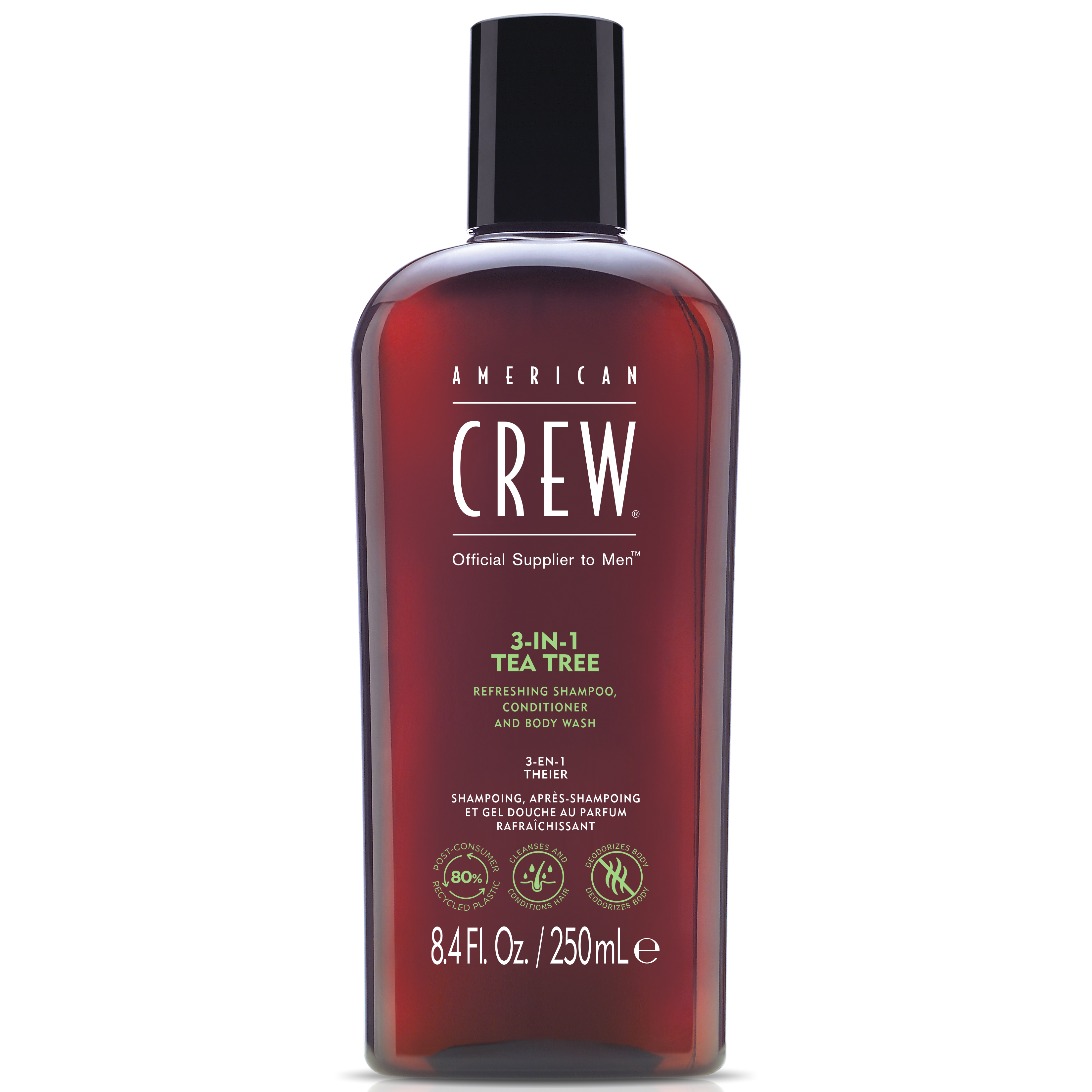 AMERICAN CREW 3 IN 1 TEA TREE X 250 ML - SHAMPOO, CONDITIONER Y BODY WASH - 1