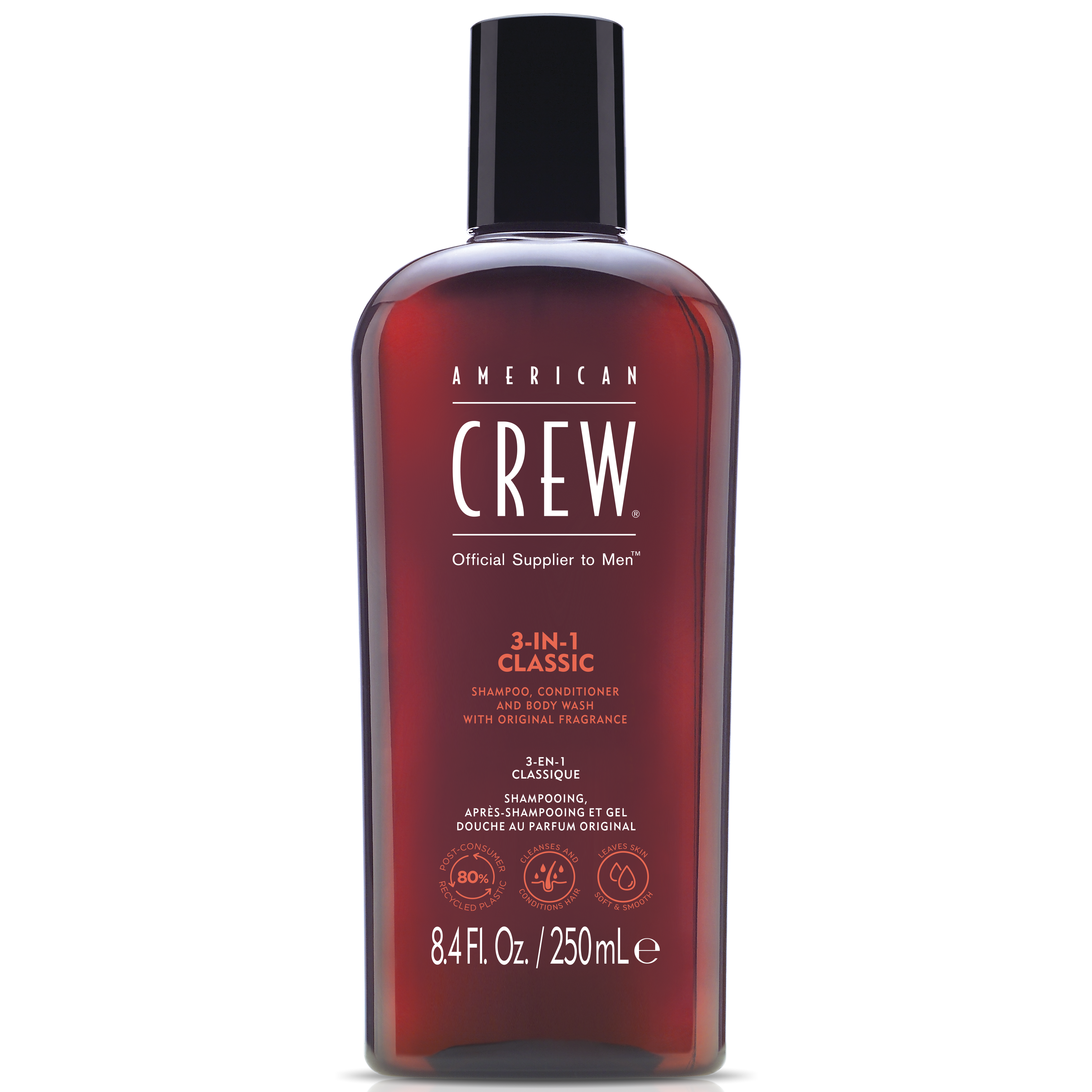 AMERICAN CREW 3 IN 1 CLASSIC X 250 ML - SHAMPOO, CONDITIONER Y BODY WASH - 1