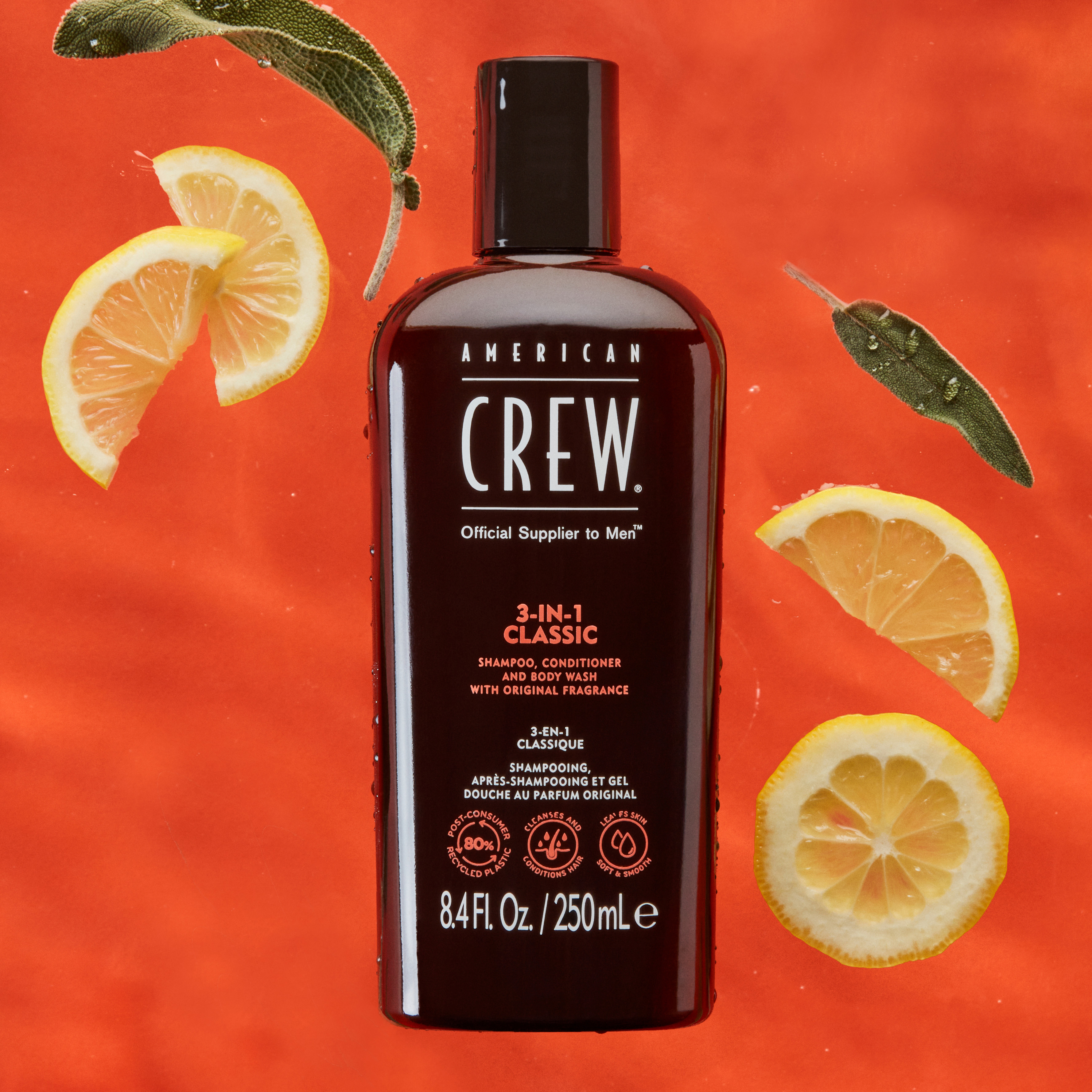 AMERICAN CREW 3 IN 1 CLASSIC X 250 ML - SHAMPOO, CONDITIONER Y BODY WASH - 2
