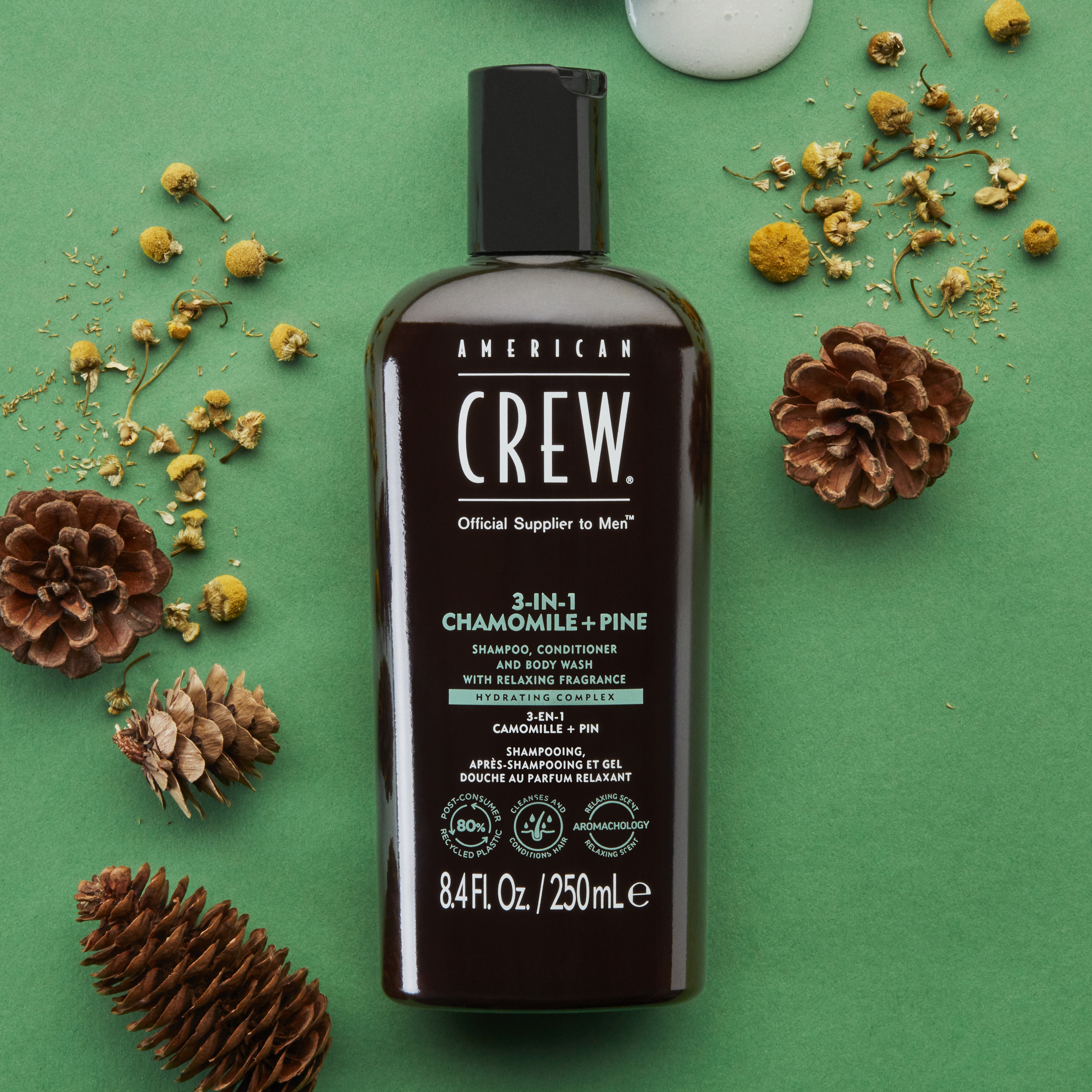 AMERICAN CREW  3 IN 1 RELAXING X 250 ML - SHAMPOO, CONDITIONER Y BODY WASH - 2