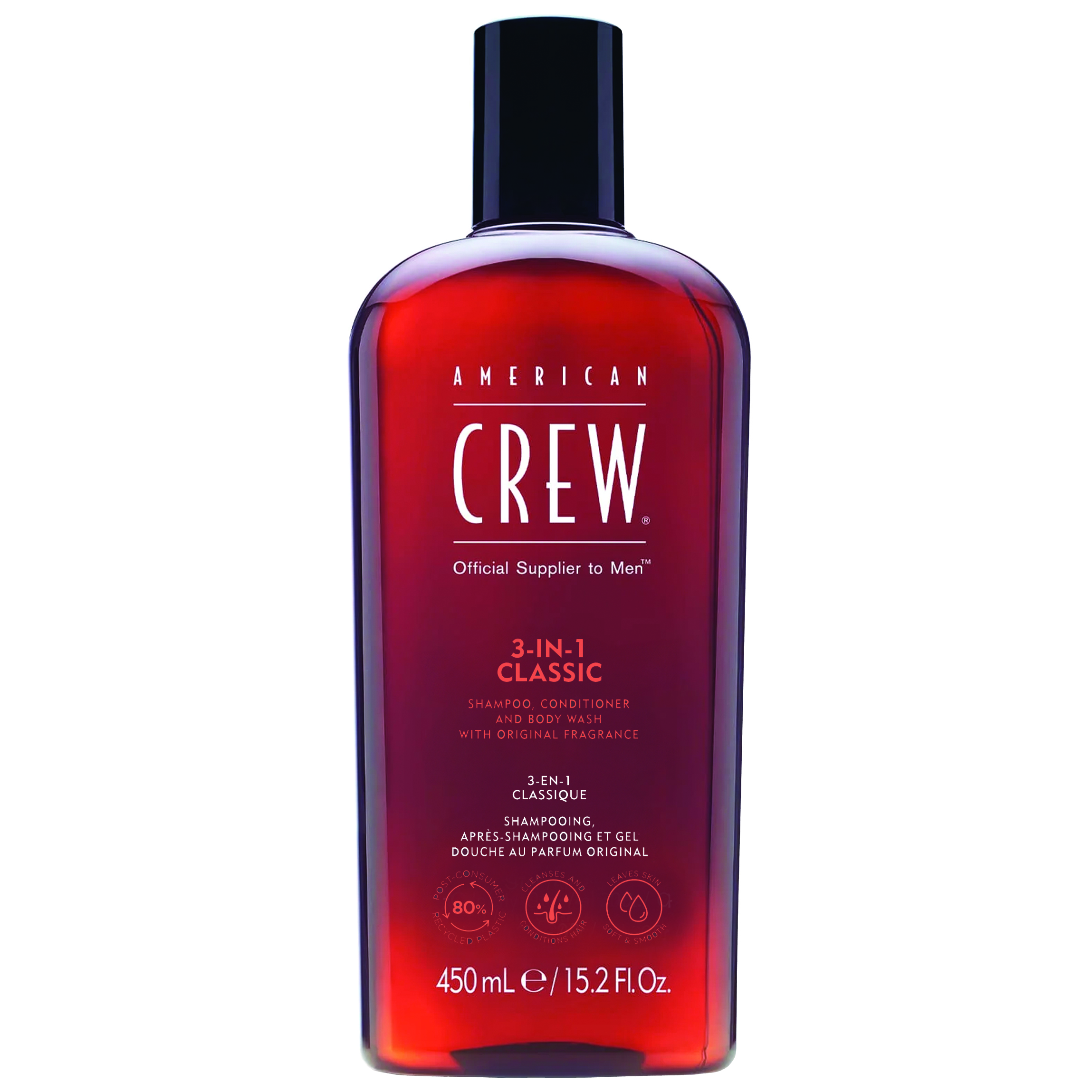 AMERICAN CREW 3 IN 1 CLASSIC X 450 ML - SHAMPOO, CONDITIONER Y BODY WASH - 1