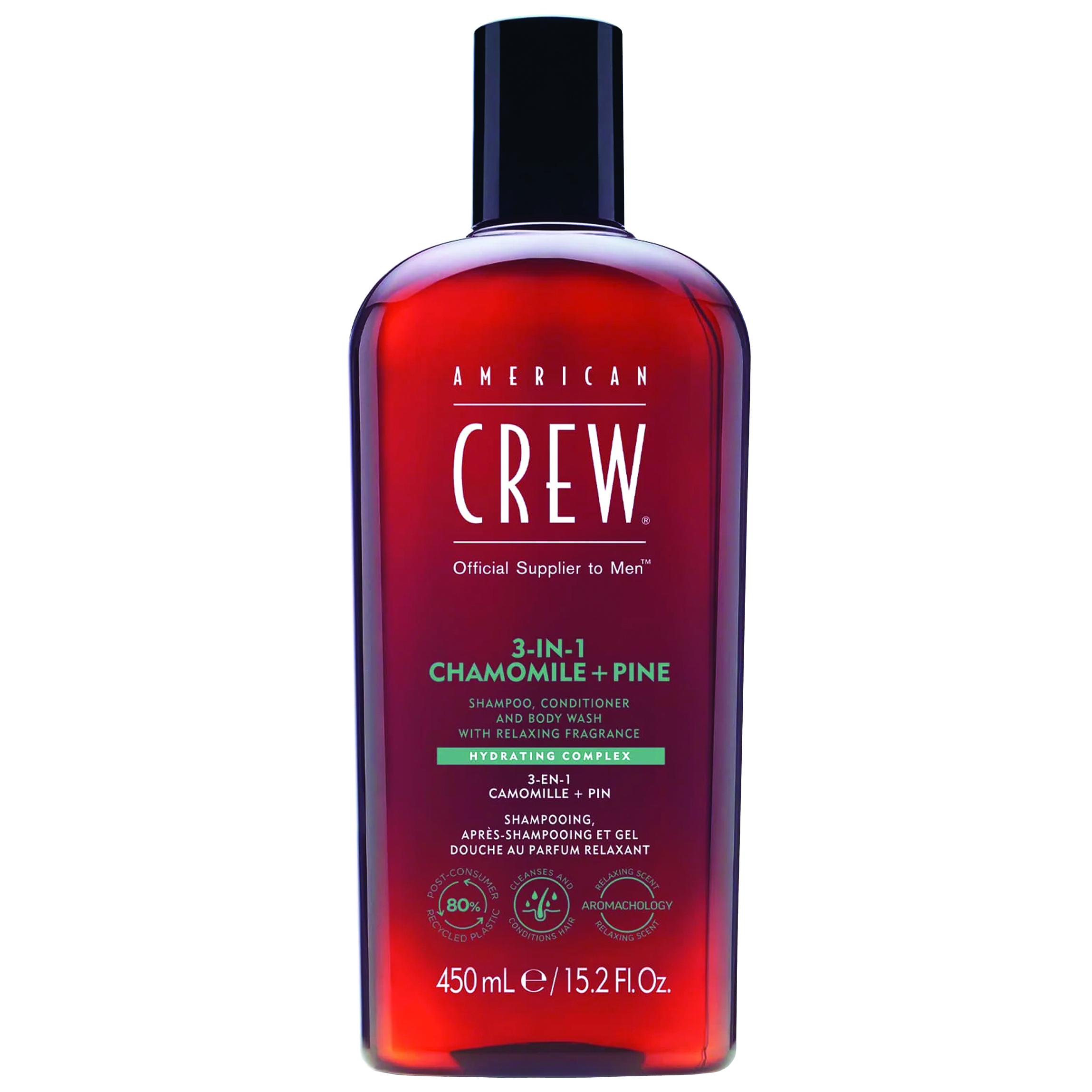 AMERICAN CREW 3 IN 1 RELAXING X 450 ML - SHAMPOO, CONDITIONER Y BODY WASH - 1