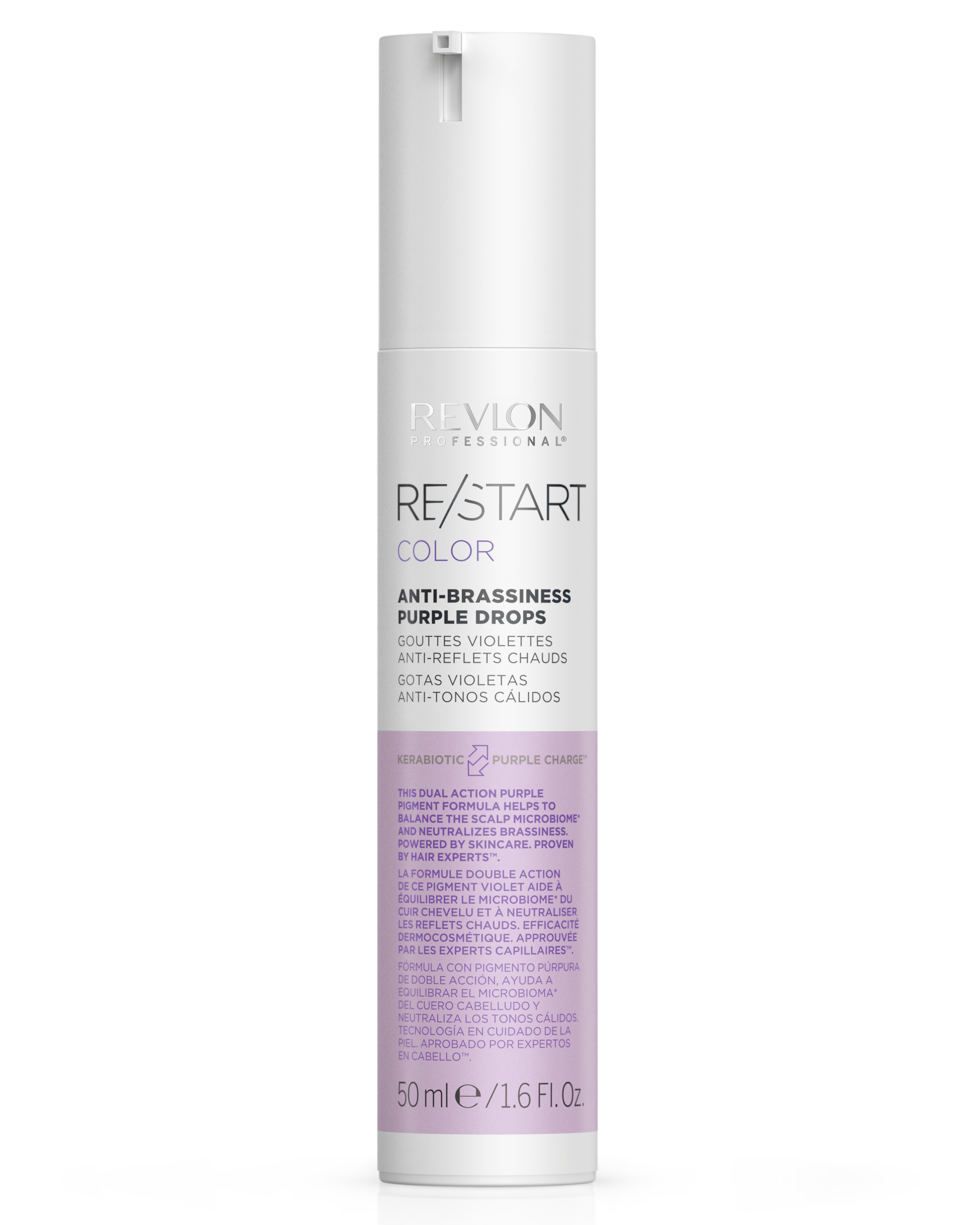REVLON PROFESSIONAL RESTART COLOR PURPLE DROPS X 50 ML - GOTAS MATIZADORAS ANTI AMARILLO - 1
