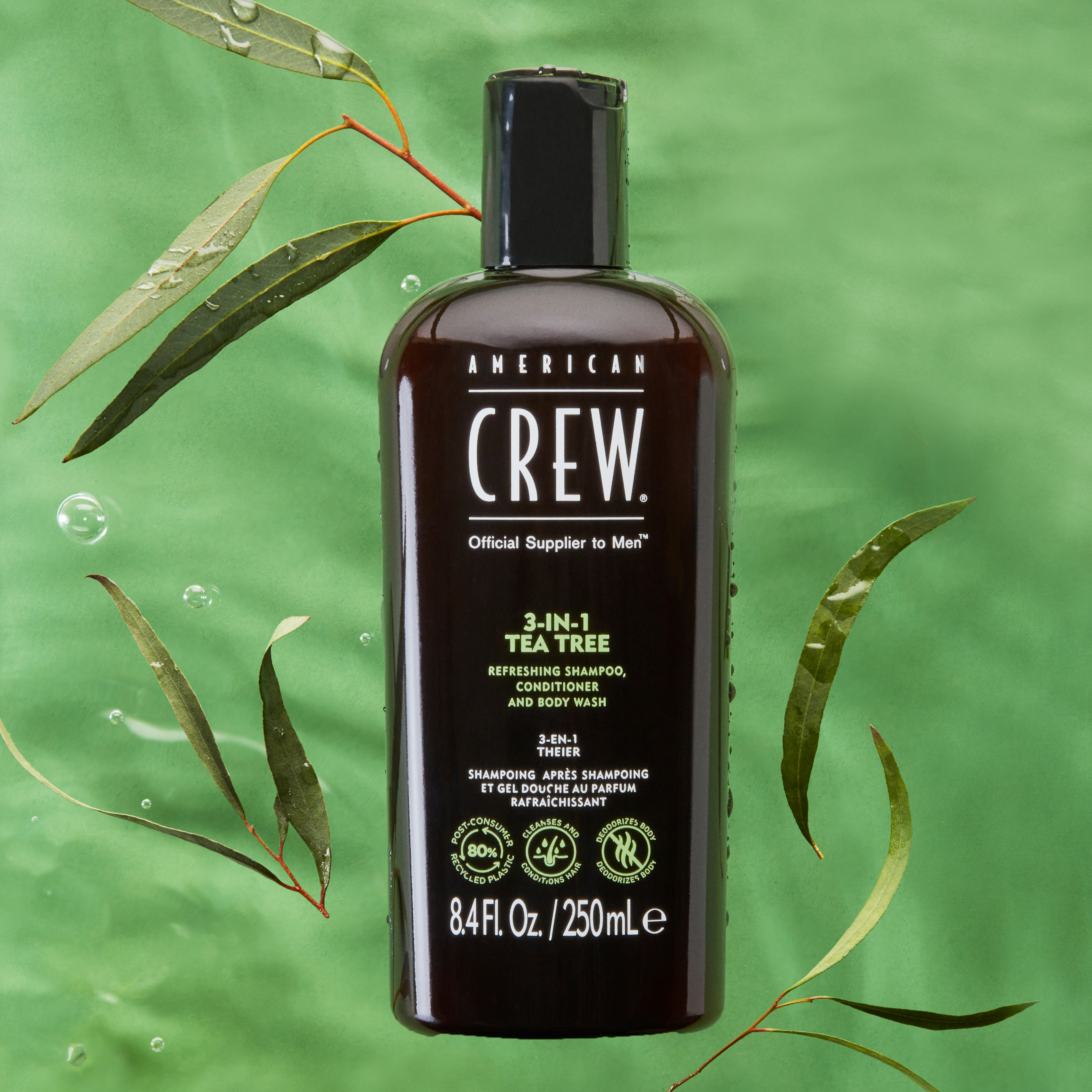 AMERICAN CREW  3 IN 1 TEA TREE X 450 ML - SHAMPOO, CONDITIONER Y BODY WASH - 2
