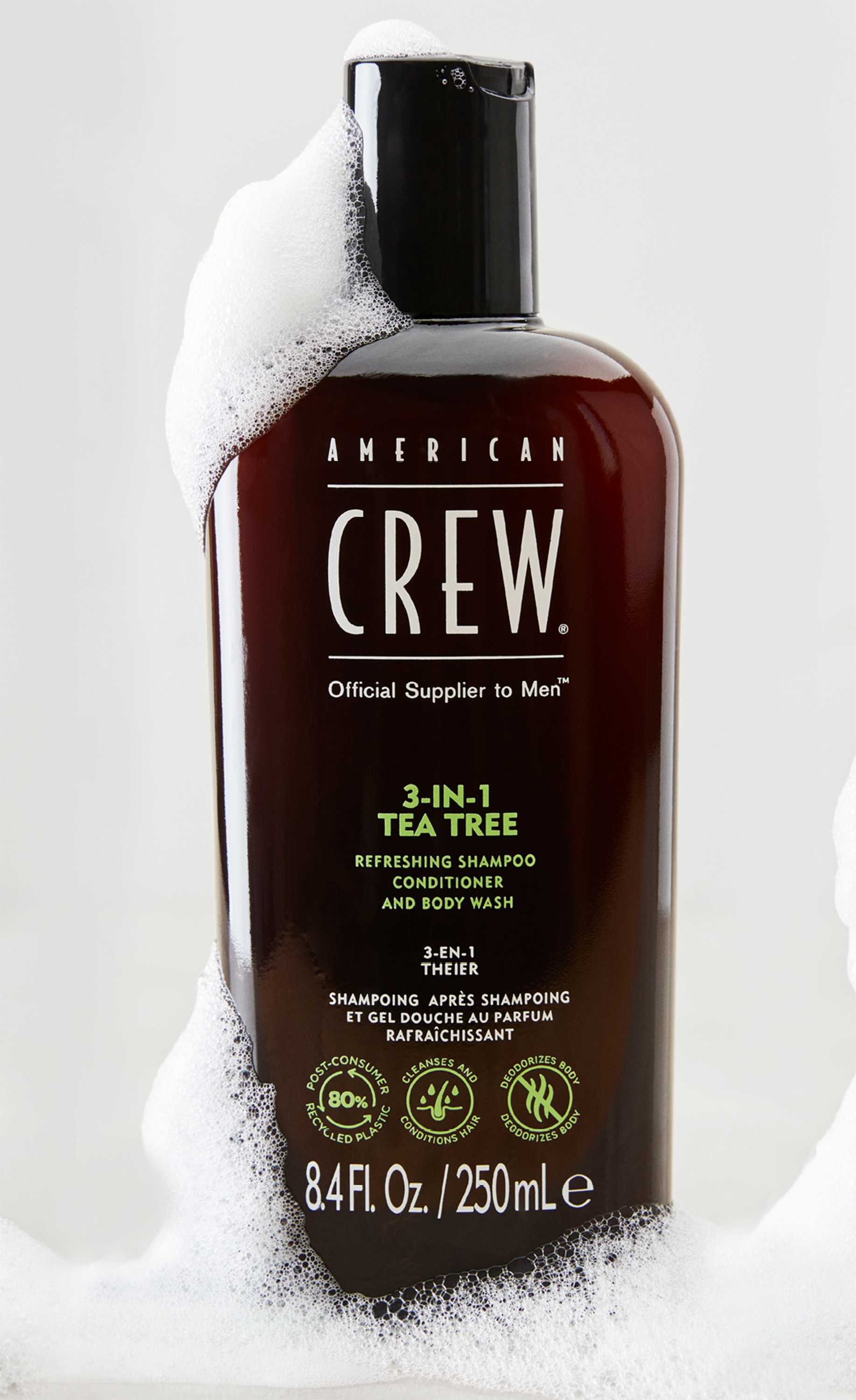 AMERICAN CREW  3 IN 1 TEA TREE X 450 ML - SHAMPOO, CONDITIONER Y BODY WASH - 3