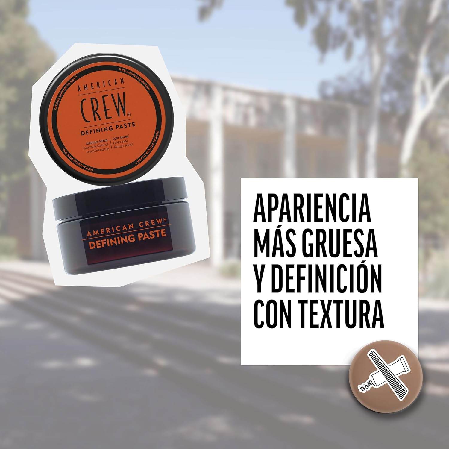 AMERICAN CREW  DEFINING PASTE X 85 GR - CERA DE FIJACIÓN MEDIA SIN BRILLO - 4