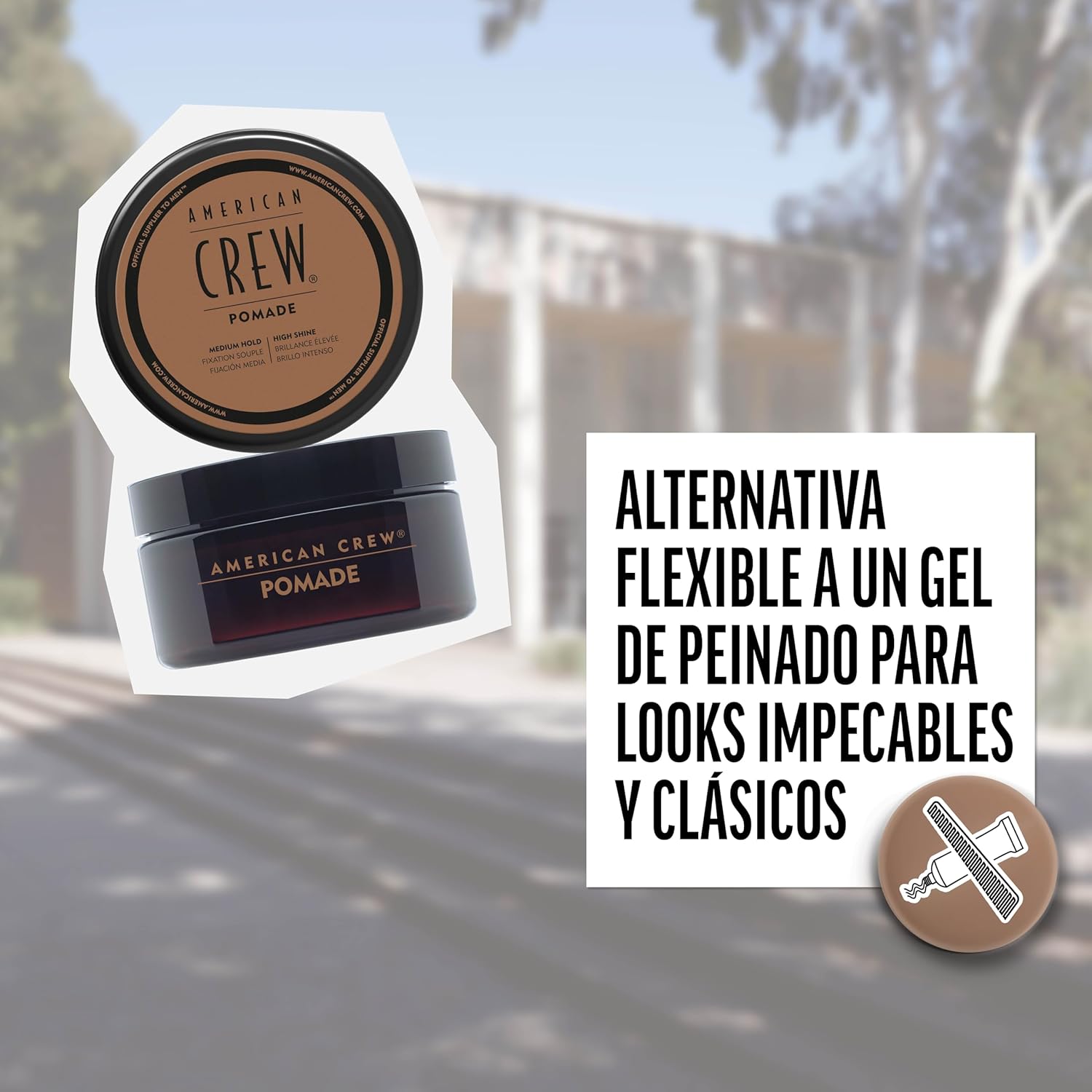 AMERICAN CREW POMADE X 50 GR - CERA DE FIJACIÓN MEDIA BRILLO ALTO - 5
