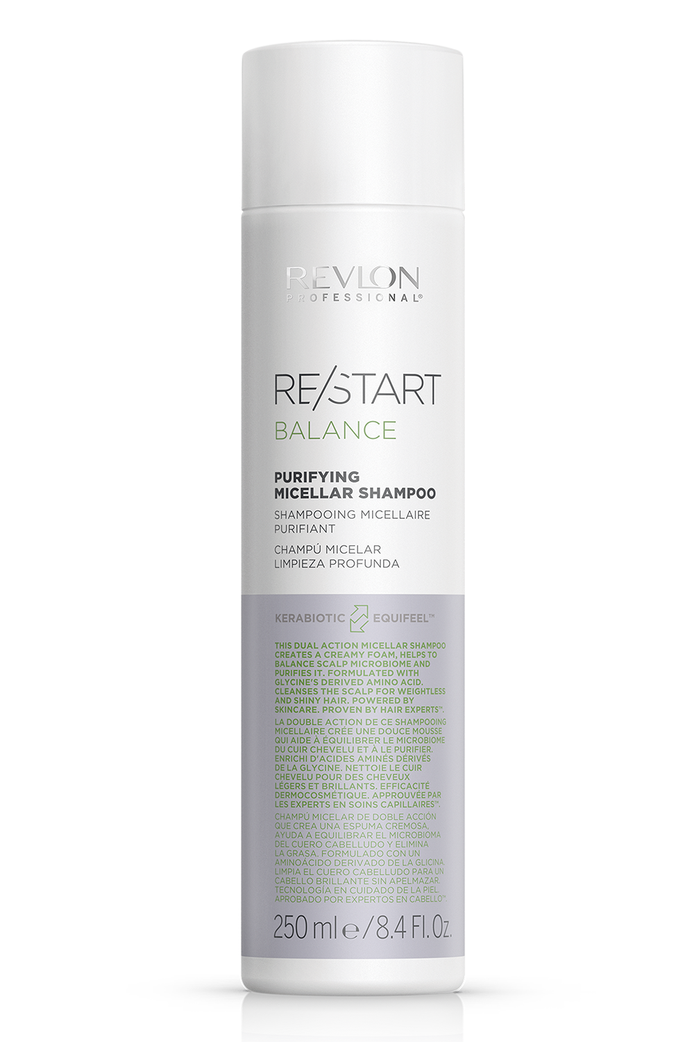 REVLON PROFESSIONAL RESTART PURIFYING MICELLAR SHAMPOO X 250 ML - SHAMPOO MICELAR ANTI GRASO - 1