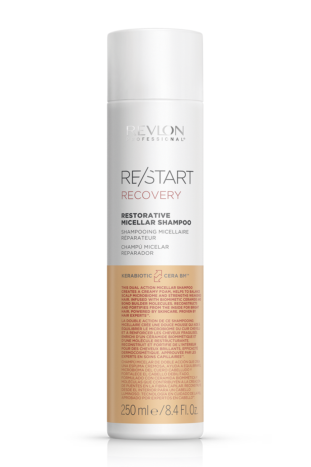 REVLON PROFESSIONAL RESTART RESTORATIVE MICELLAR SHAMPOO X 250 ML - SHAMPOO MICELAR REPARADOR - 1