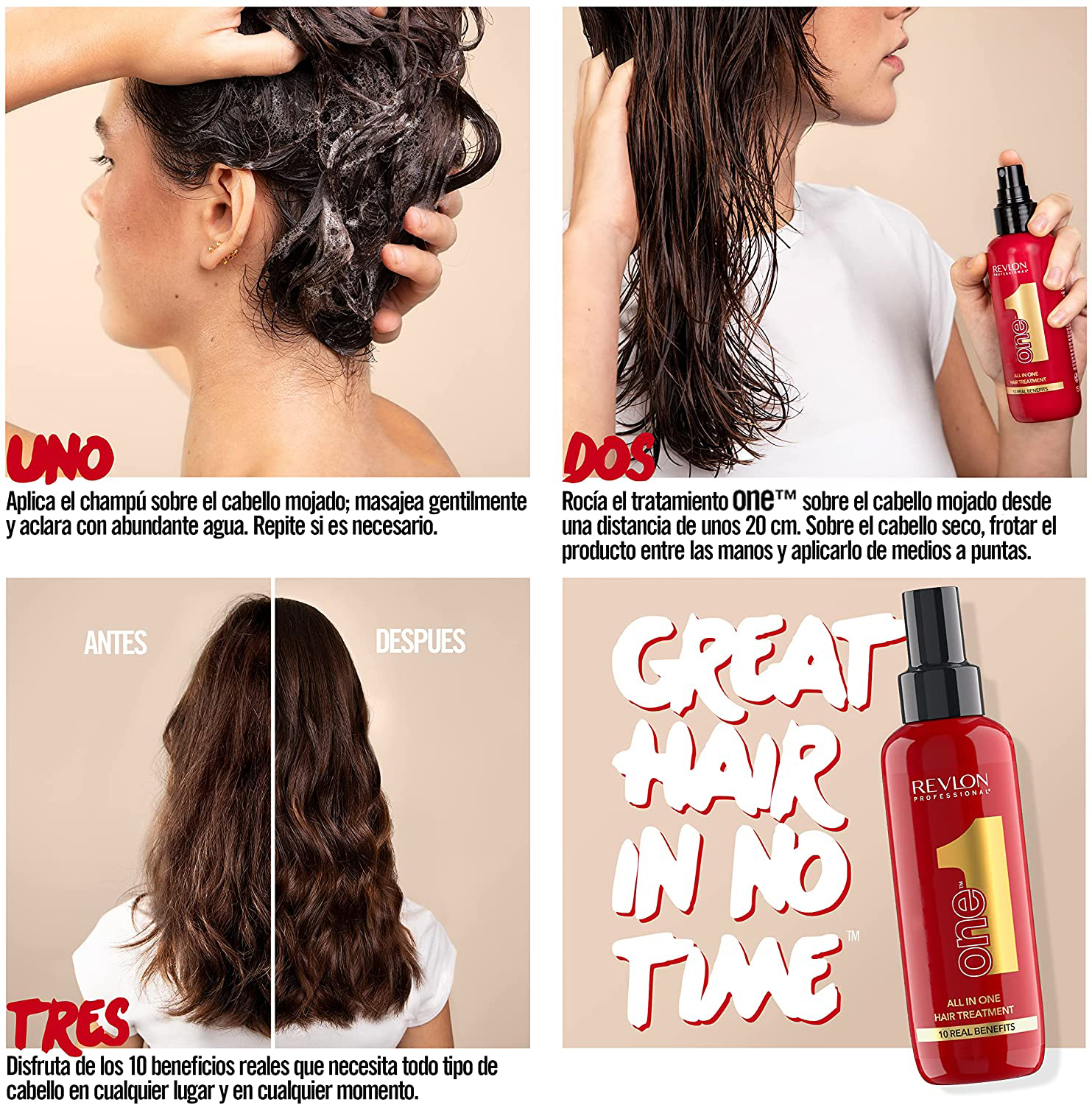 REVLON PROFESSIONAL ONE HAIR TREATMENT X 150 ML - MASCARILLA EN SPRAY - 5