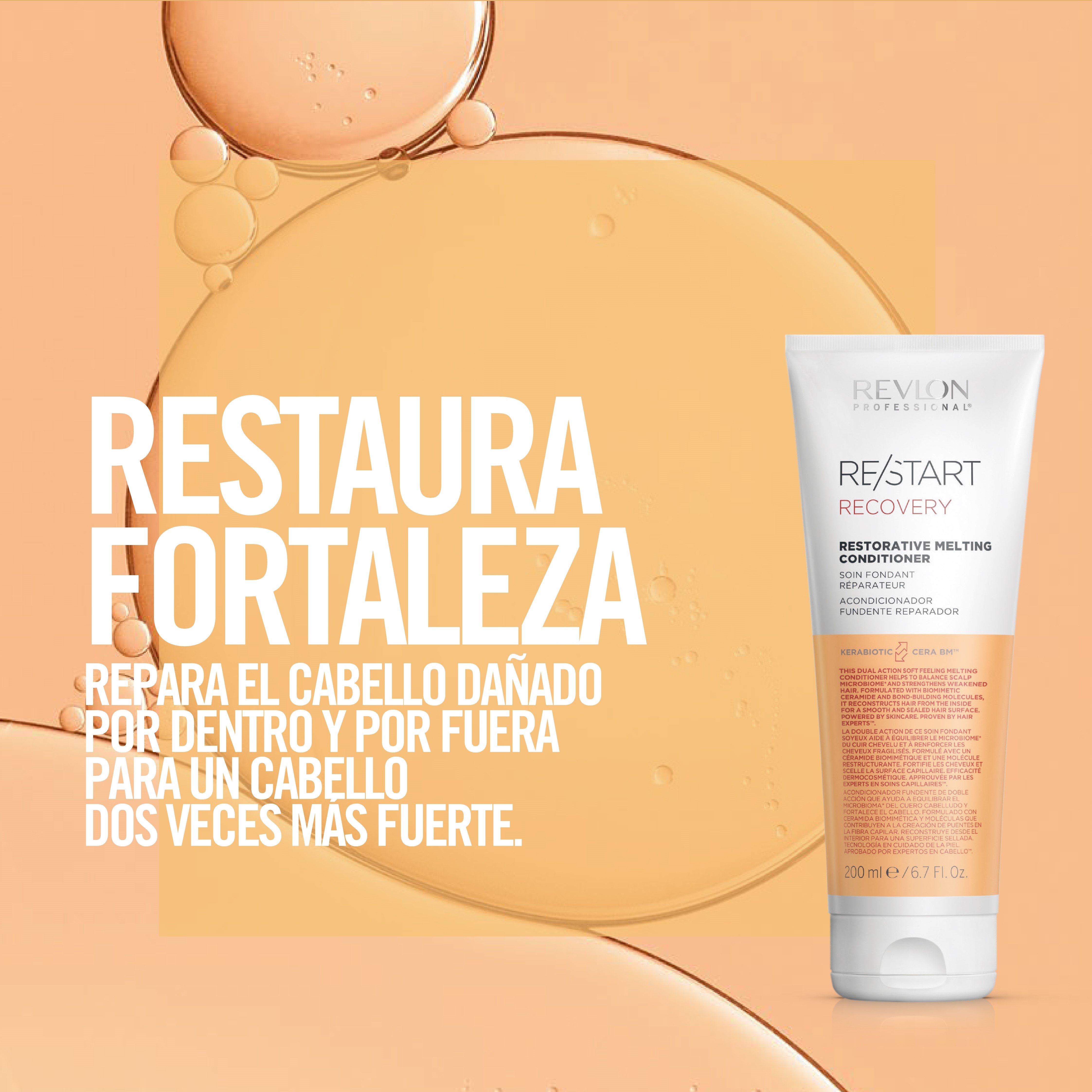 REVLON PROFESSIONAL RESTART RESTORATIVE CONDITIONER X 200 ML - ACONDICIONADOR REPARADOR - 2