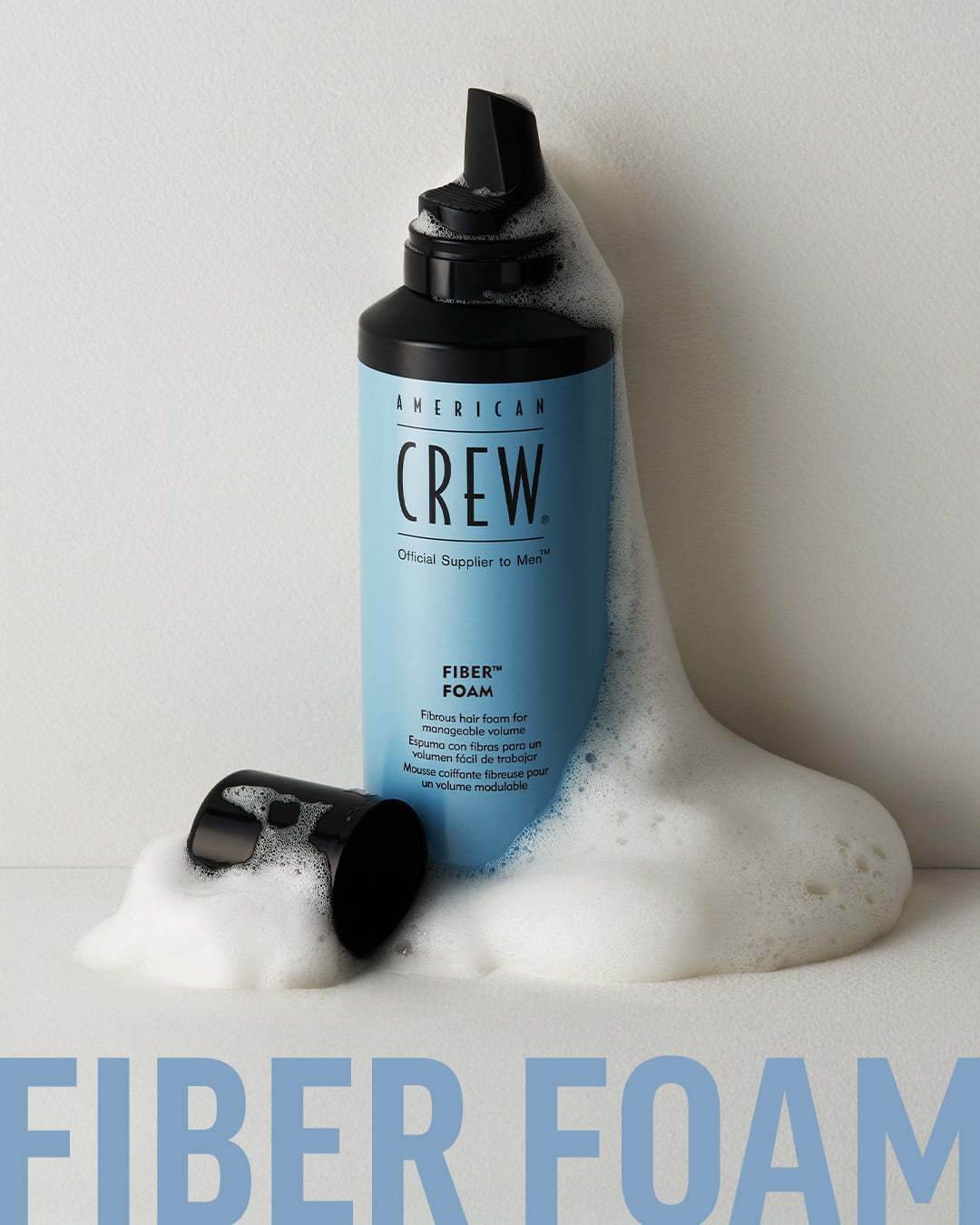 AMERICAN CREW FIBER FOAM X 200 ML - ESPUMA FIJACIÓN MEDIA Y BRILLO NATURAL - 2