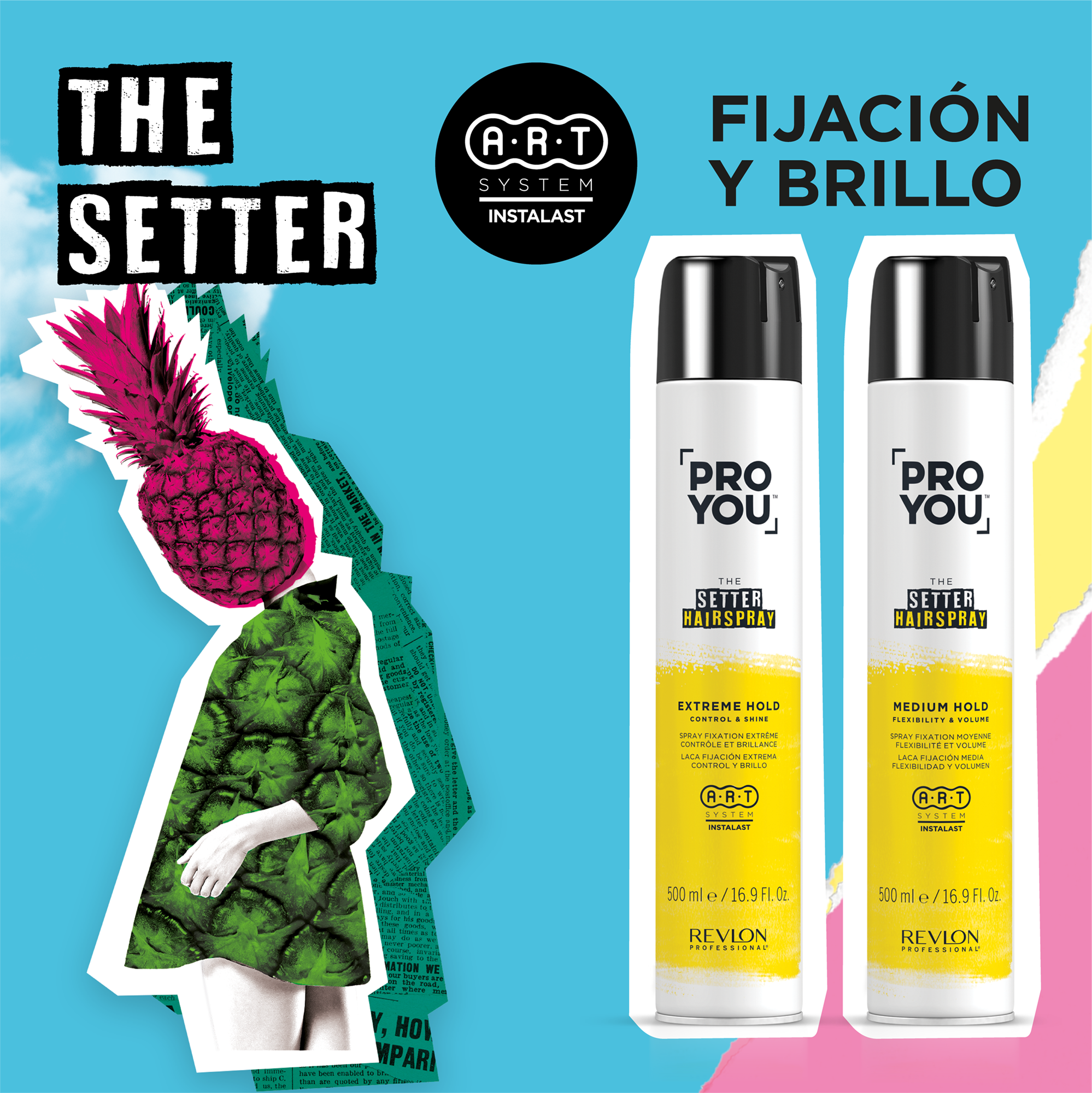 PRO YOU THE SETTER HAIRSPRAY STRONG X 500 ML - LACA DE FIJACIÓN FUERTE - 2