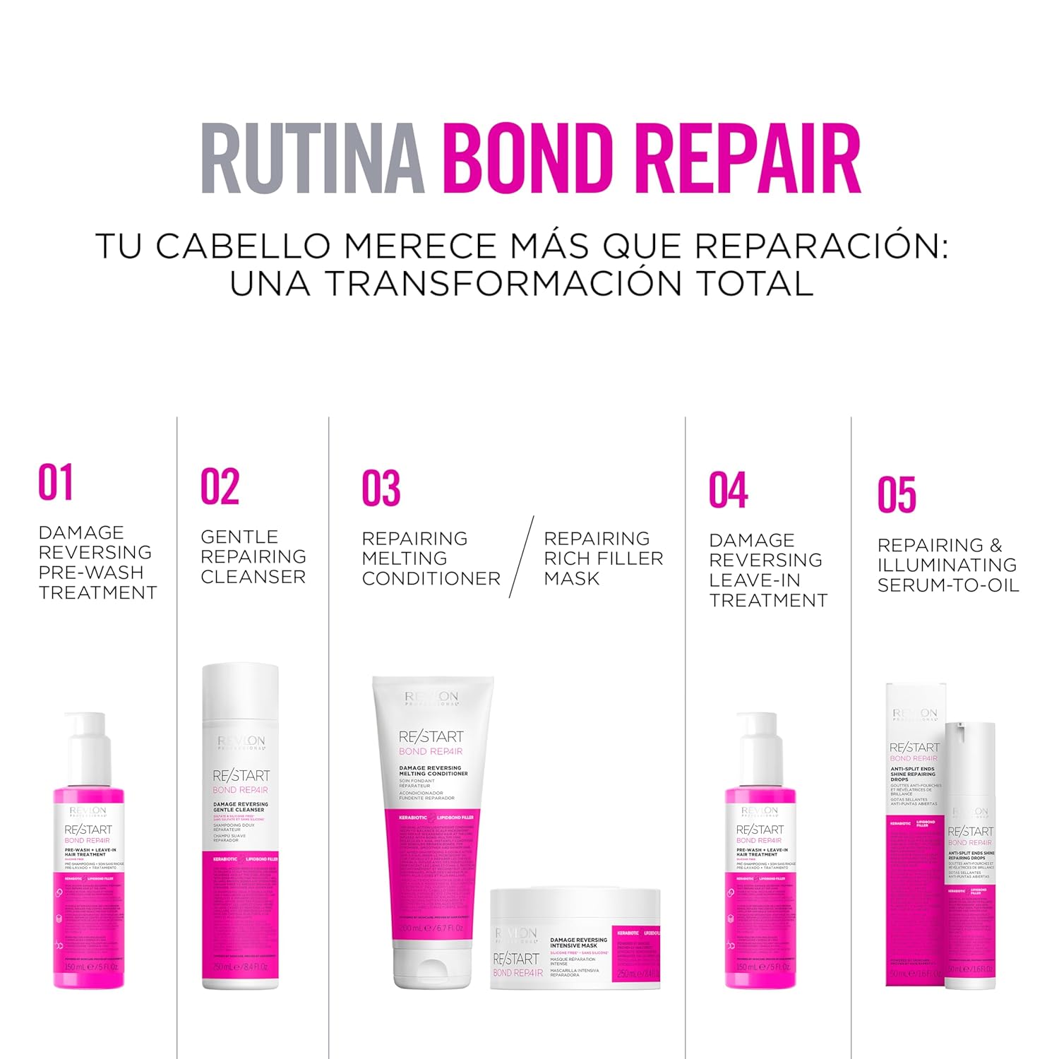 REVLON PROFESSIONAL RESTART REPAIR SHAMPOO X 250 ML - SHAMPOO MICELAR REPARADOR - 6