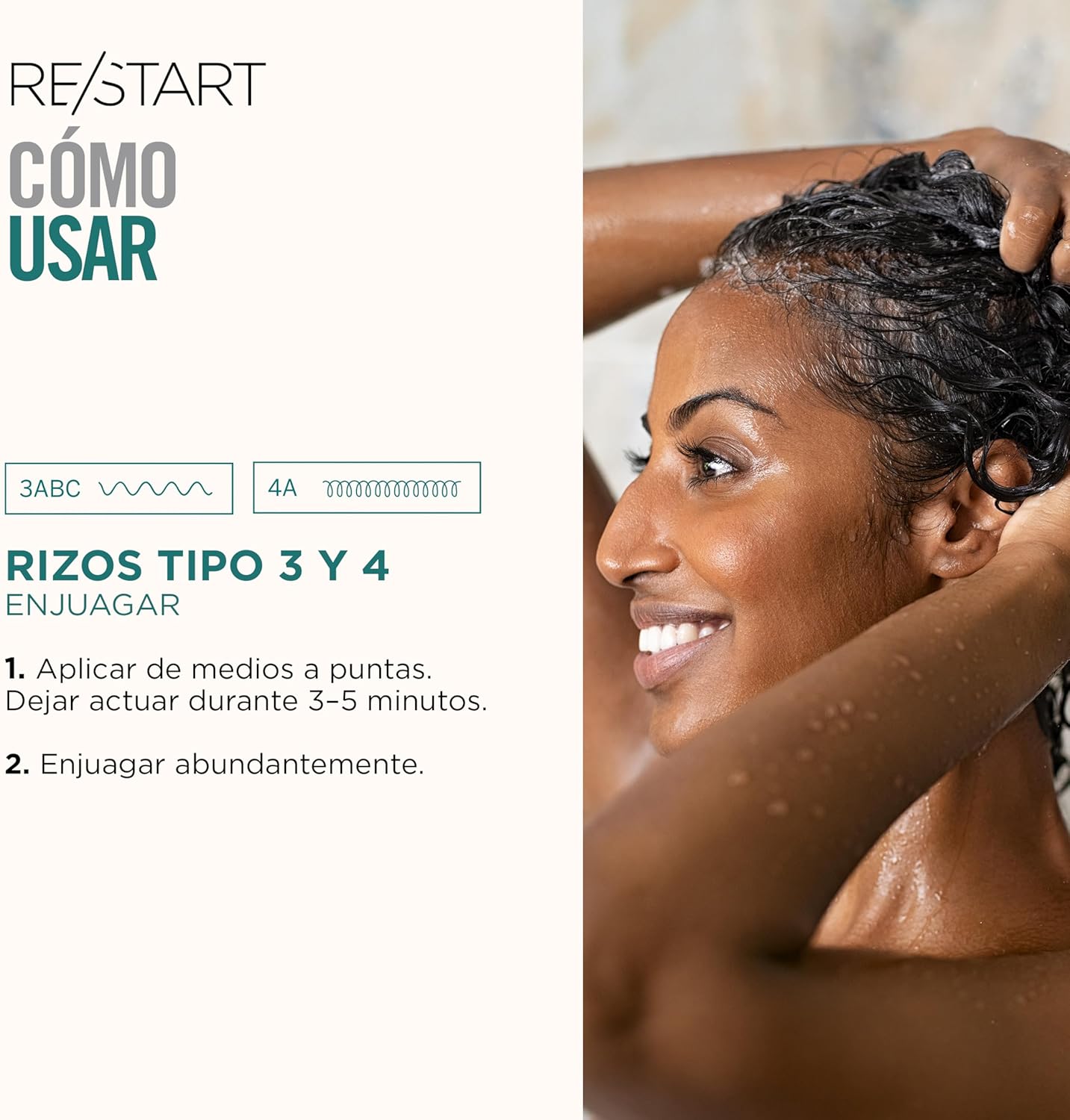 REVLON PROFESSIONAL RESTART CURLS MASK X 250 ML - MASCARILLA NUTRITIVA INTENSA P/CAB RIZADO - 3