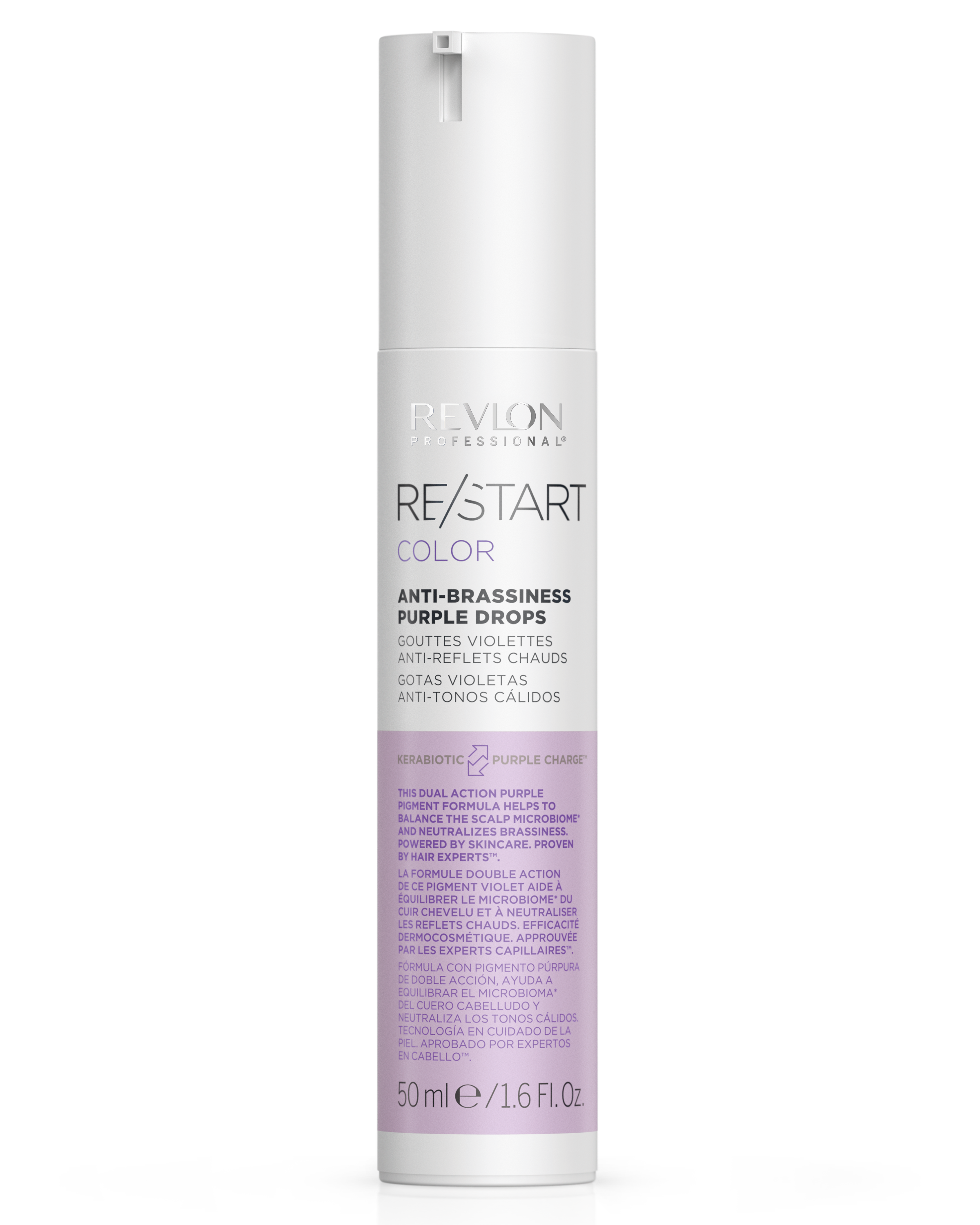 REVLON PROFESSIONAL RESTART COLOR PURPLE DROPS X 50 ML - GOTAS MATIZADORAS ANTI AMARILLO - 1