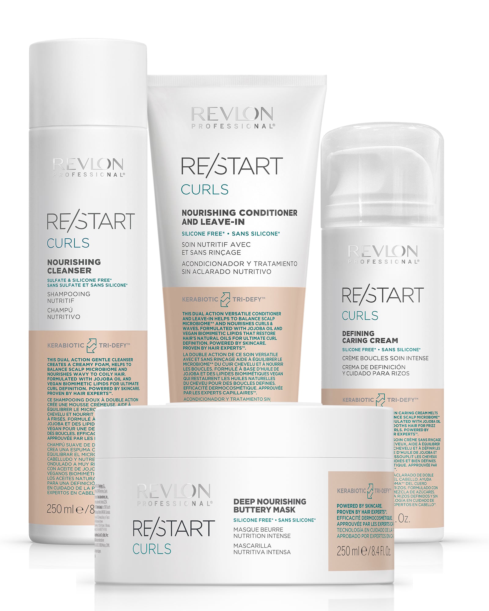 REVLON PROFESSIONAL RESTART CURLS SET 4 [SH+CO+MA+DC] - P/CAB ONDEADO Y RIZADO - 1