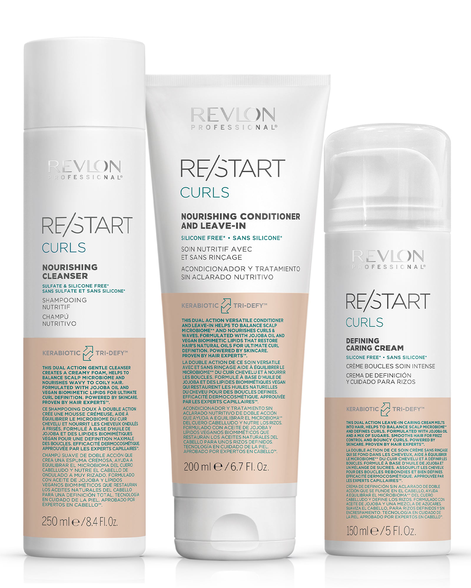 REVLON PROFESSIONAL RESTART CURLS  SET 2 [SH+CO+DC] - P/CAB ONDEADO Y RIZADO - 1