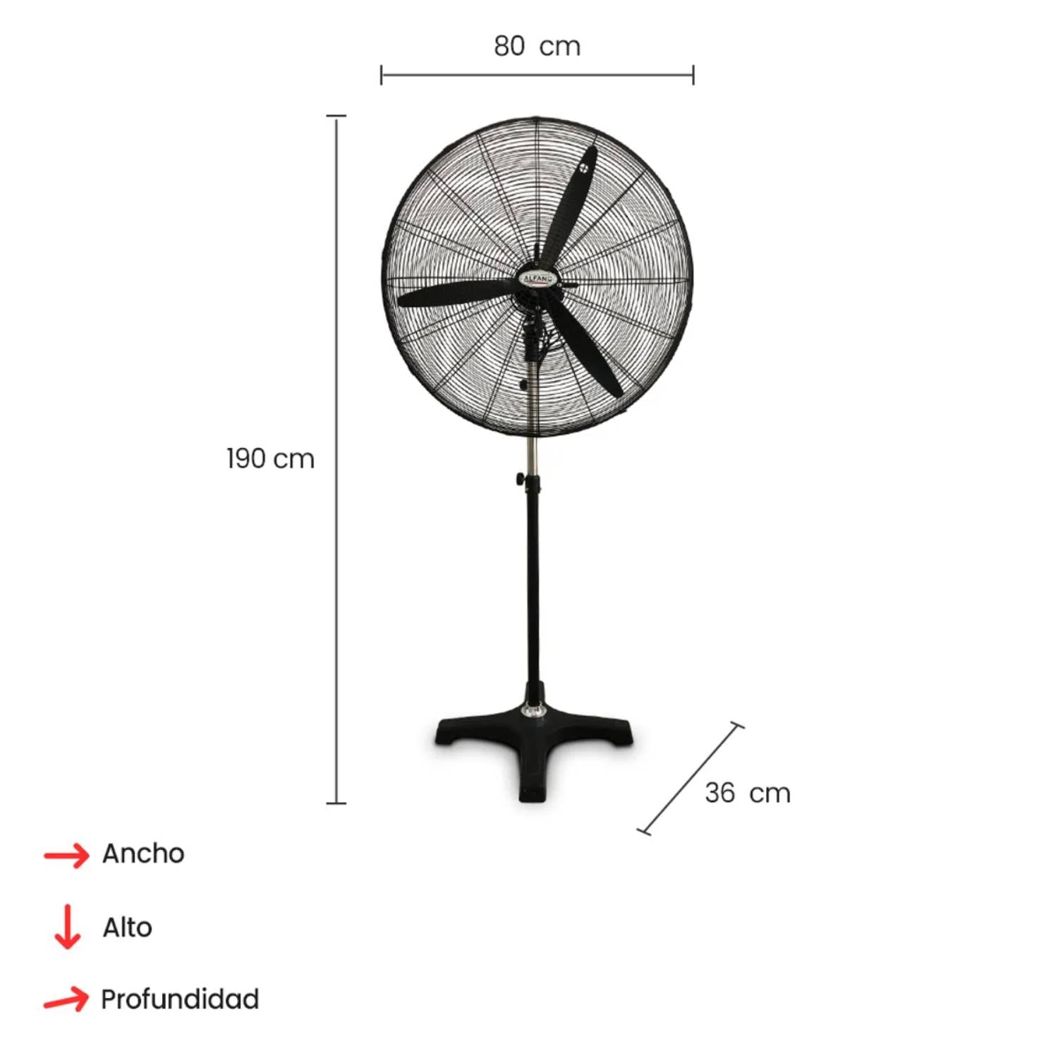 VENTILADOR ALFANO AL-IDEU30, INDUSTRIAL 30' 2 EN 1 - 3
