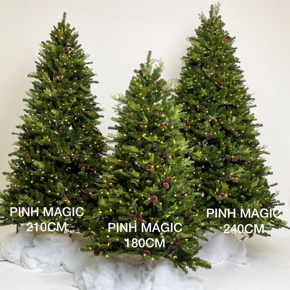 PINO ARTIFICIAL FLORIPA MAGIC 210CM - 1424 RAMAS -600 LUCES INTEGRADAS NAVIDAD - 1