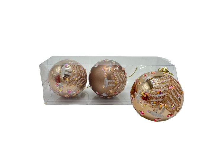 BOLA DE 8CM EN SET DE 3 EB082 FLORIPA - 1