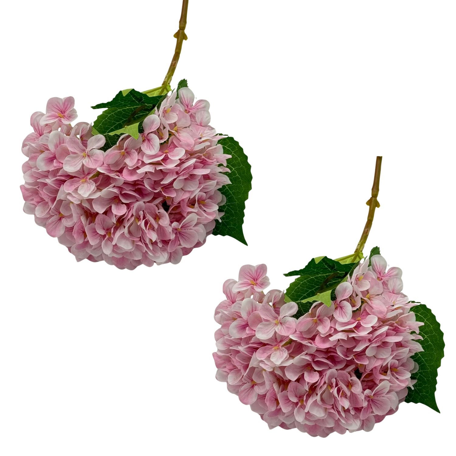 SET DE 2 VARAS DE FLOR HORTENSIA DE 67CM 7248-5ROS  FLORIPASTORE - 1