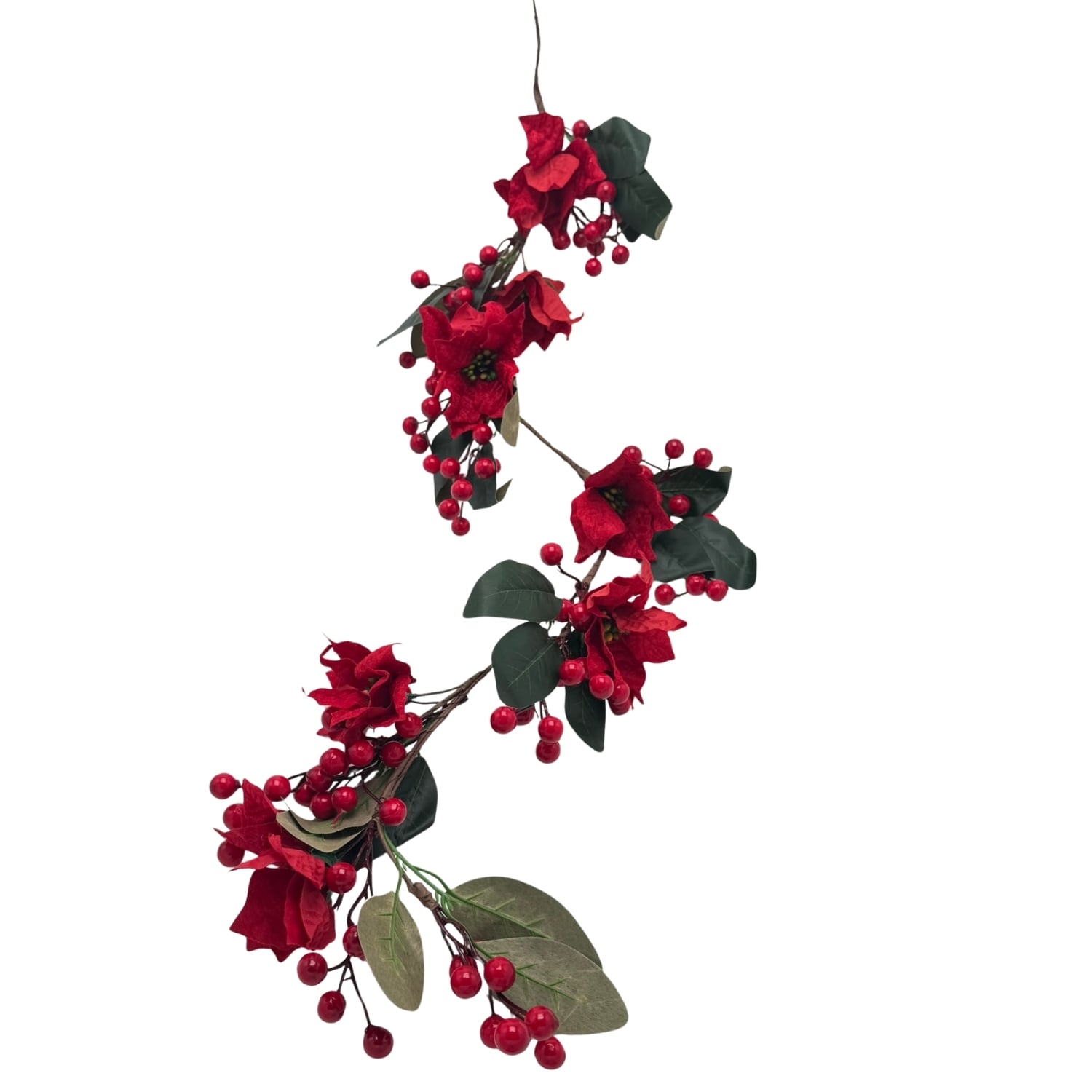 GUIRNALDA NAVIDEÑA DE MORAS ARTIFICIALES DE 100CM FN116 FLORIPASTORE - 1