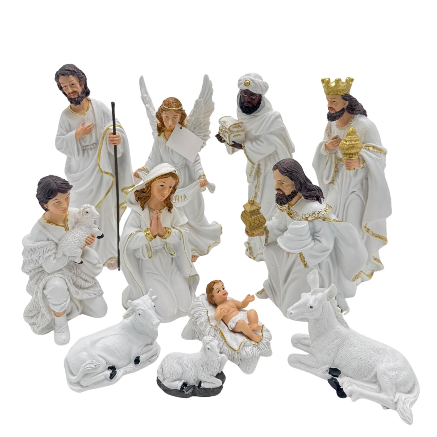 NACIMIENTO NAVIDEÑO BLANCO ALTO 30CM AC257 FLORIPASTORE - 1