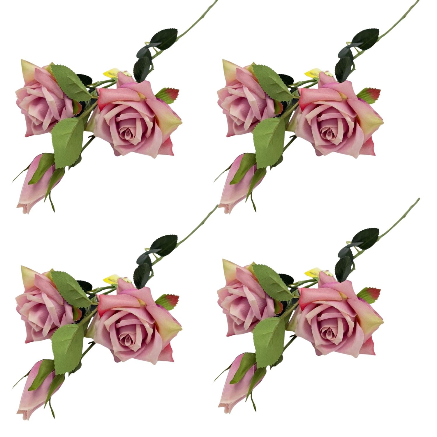 PACK DE 4 VARAS DE ROSA ARTIFICIAL DE 55CM BG410186-LI FLORIPASTORE - 1