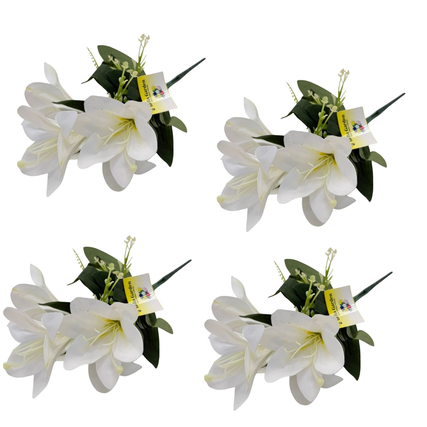 PACK DE 4 BOUQUETS DE 5 LIRIOS ARTIFICIALES DE 38CM BG405212-BL FLORIPASTORE - 1