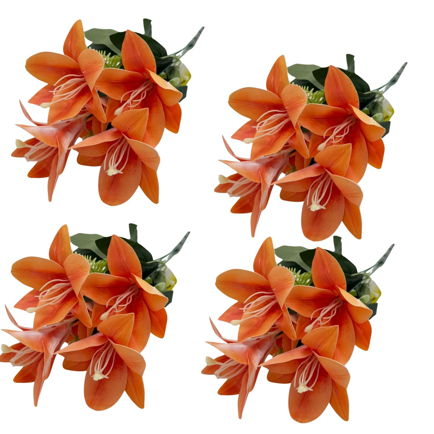 PACK DE 4 BOUQUETS DE 5 LIRIOS ARTIFICIALES DE 38CM BG405212-NAR FLORIPASTORE - 1