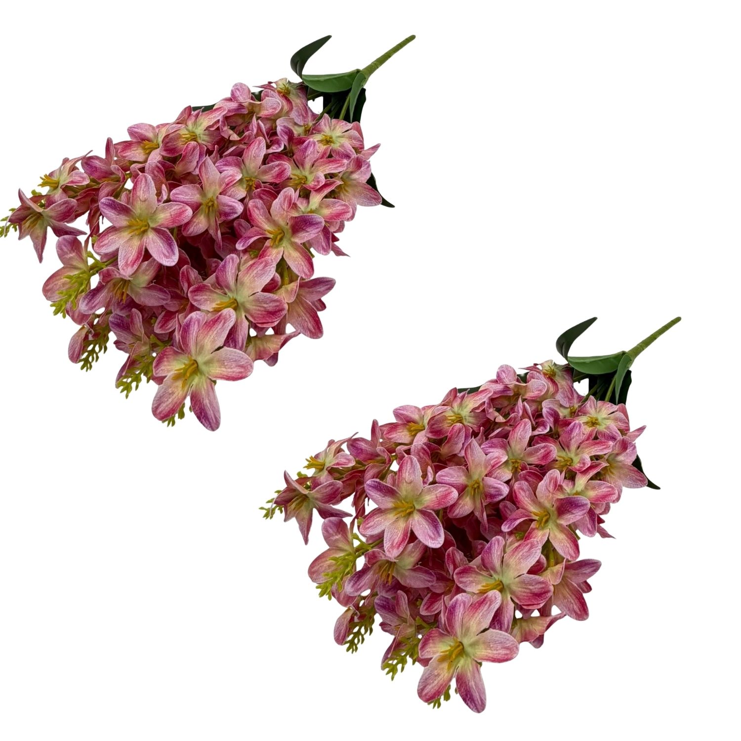 PACK DE 2 BOUQUETS DE 5 FLORES JACINTO ARTIFICIALES DE 46CM GPB26332-5ROS FLORIPASTORE - 1