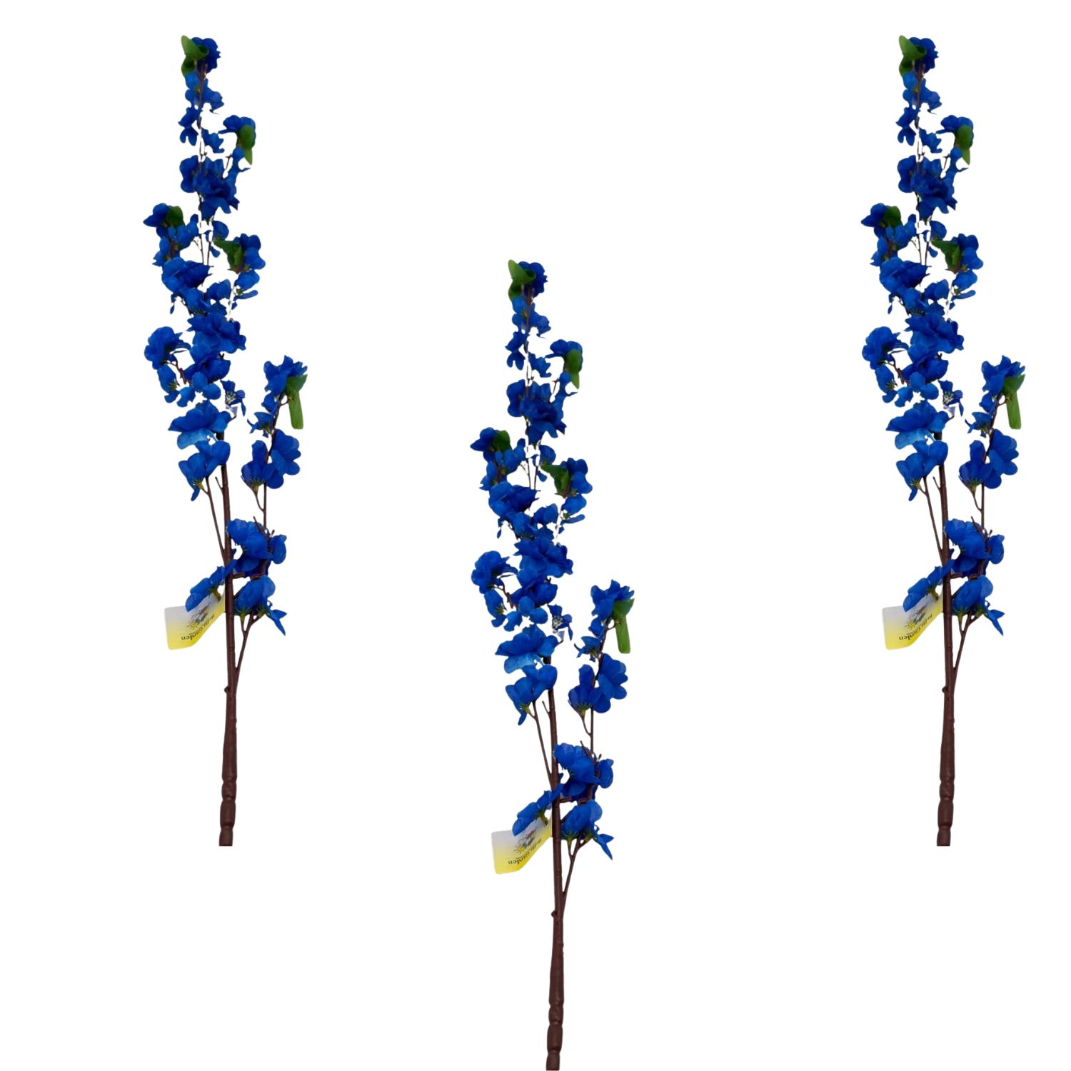 PACK DE 3 VARAS DE FLOR DE DURAZNO AZUL OSCURO ARTIFICIAL DE 115CM BG231348BL/D FLORIPASTORE - 1